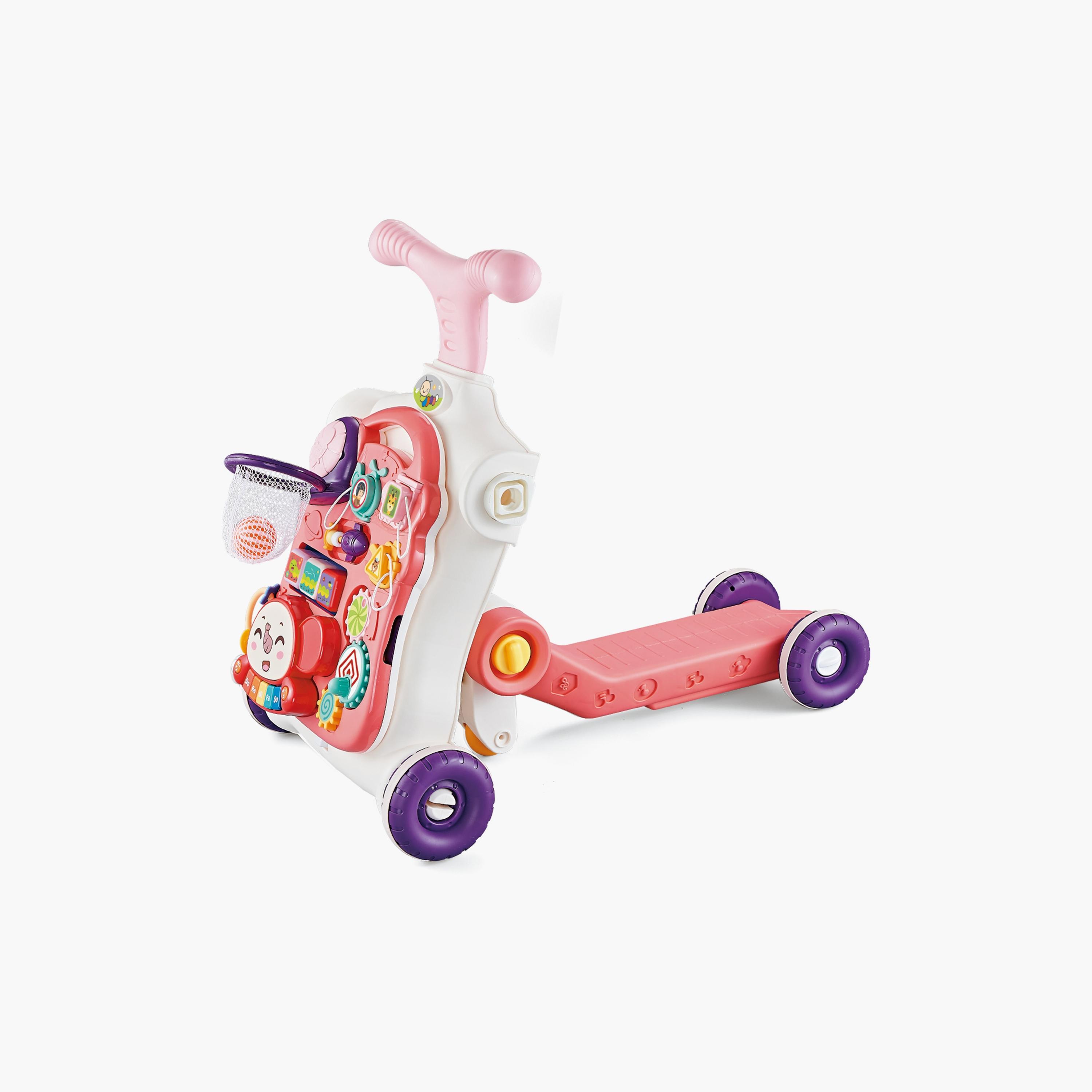  عربة أطفال 5 في 1 للأنشطة الموسيقية وطاولة اللعب من  ليتل أنجل، وردي-toys-babyandtoddlertoys-lightsandmusicaltoys-image-5