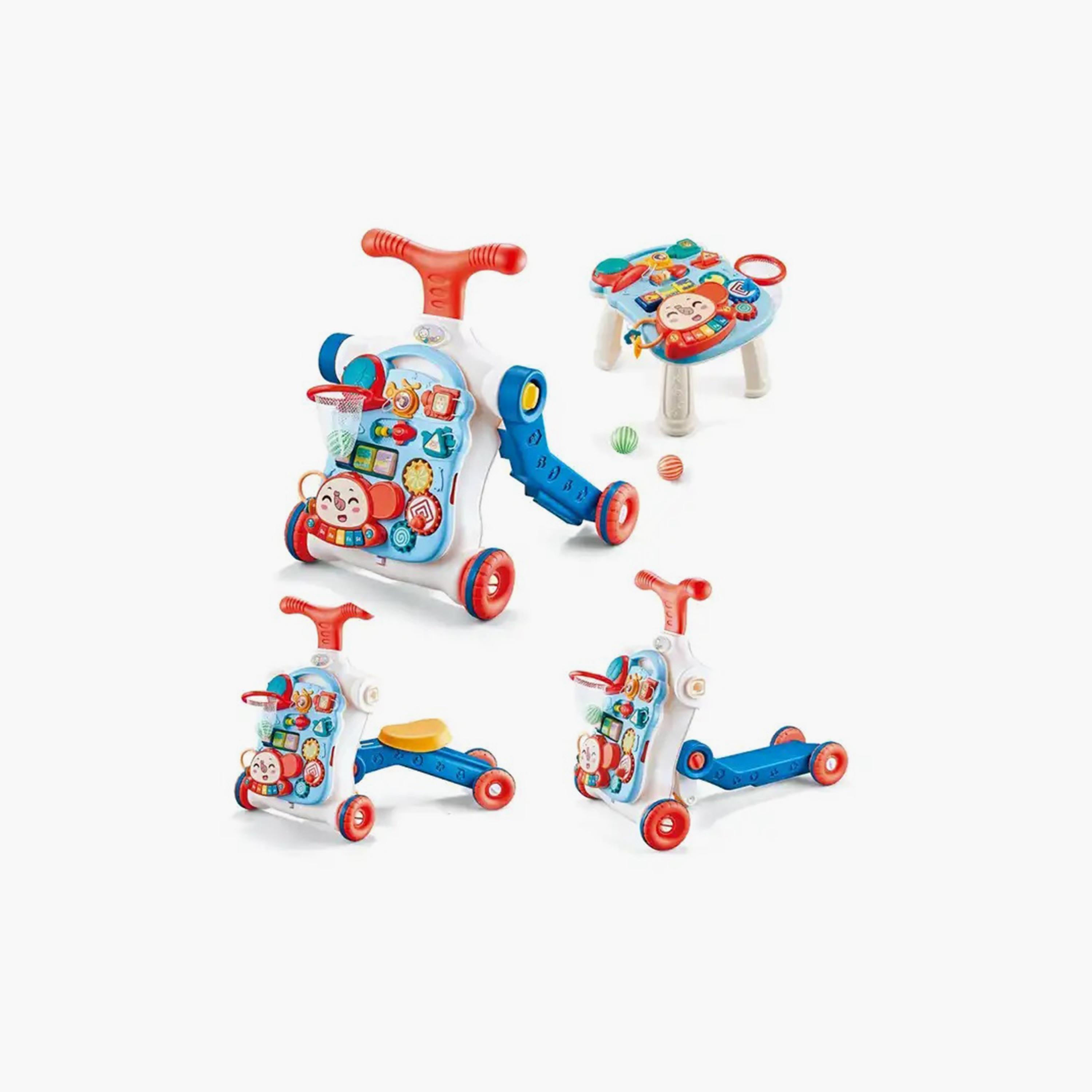  عربة أطفال 5 في 1 للأنشطة الموسيقية وطاولة اللعب من  ليتل أنجل، أزرق-toys-babyandtoddlertoys-lightsandmusicaltoys-image-1