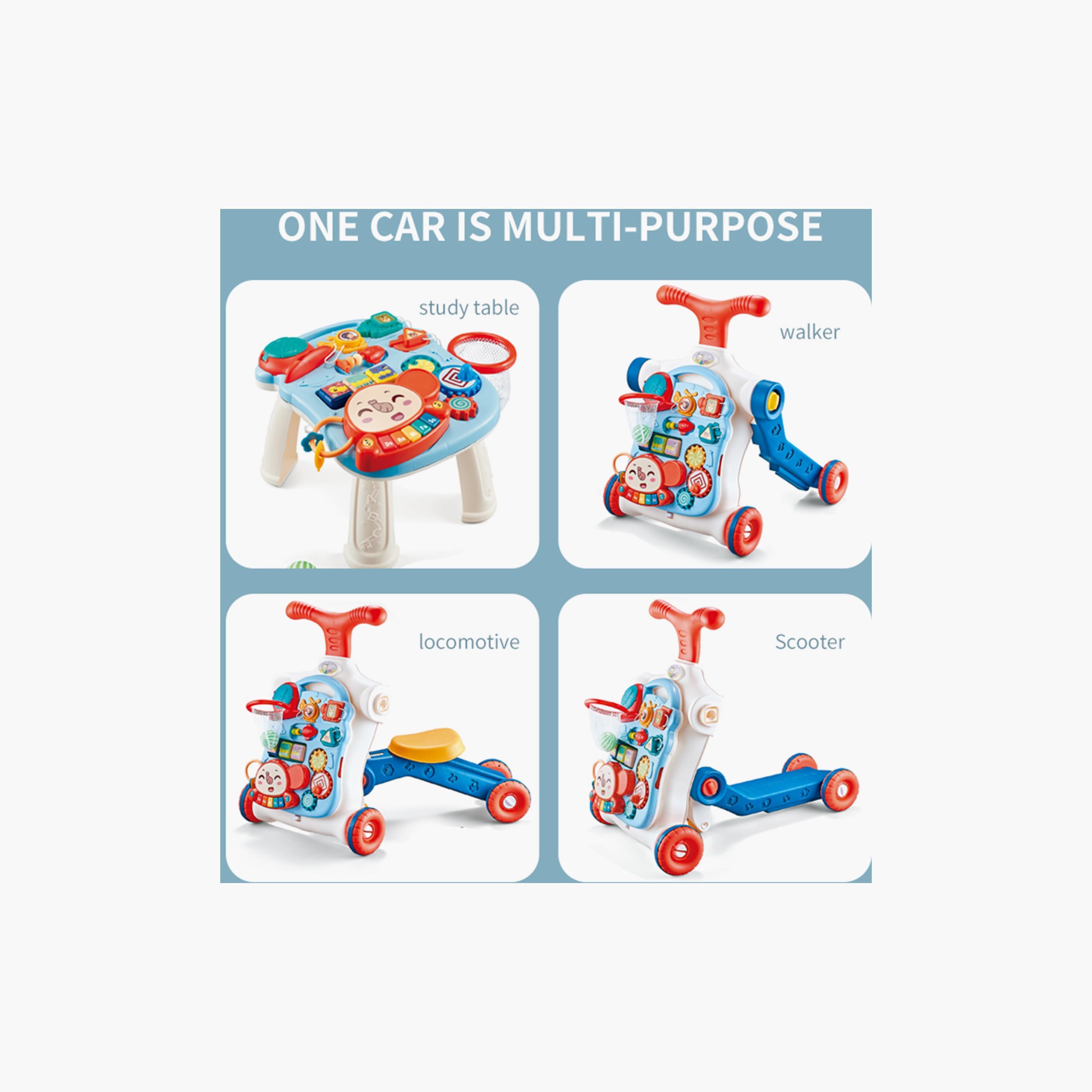  عربة أطفال 5 في 1 للأنشطة الموسيقية وطاولة اللعب من  ليتل أنجل، أزرق-toys-babyandtoddlertoys-lightsandmusicaltoys-image-2