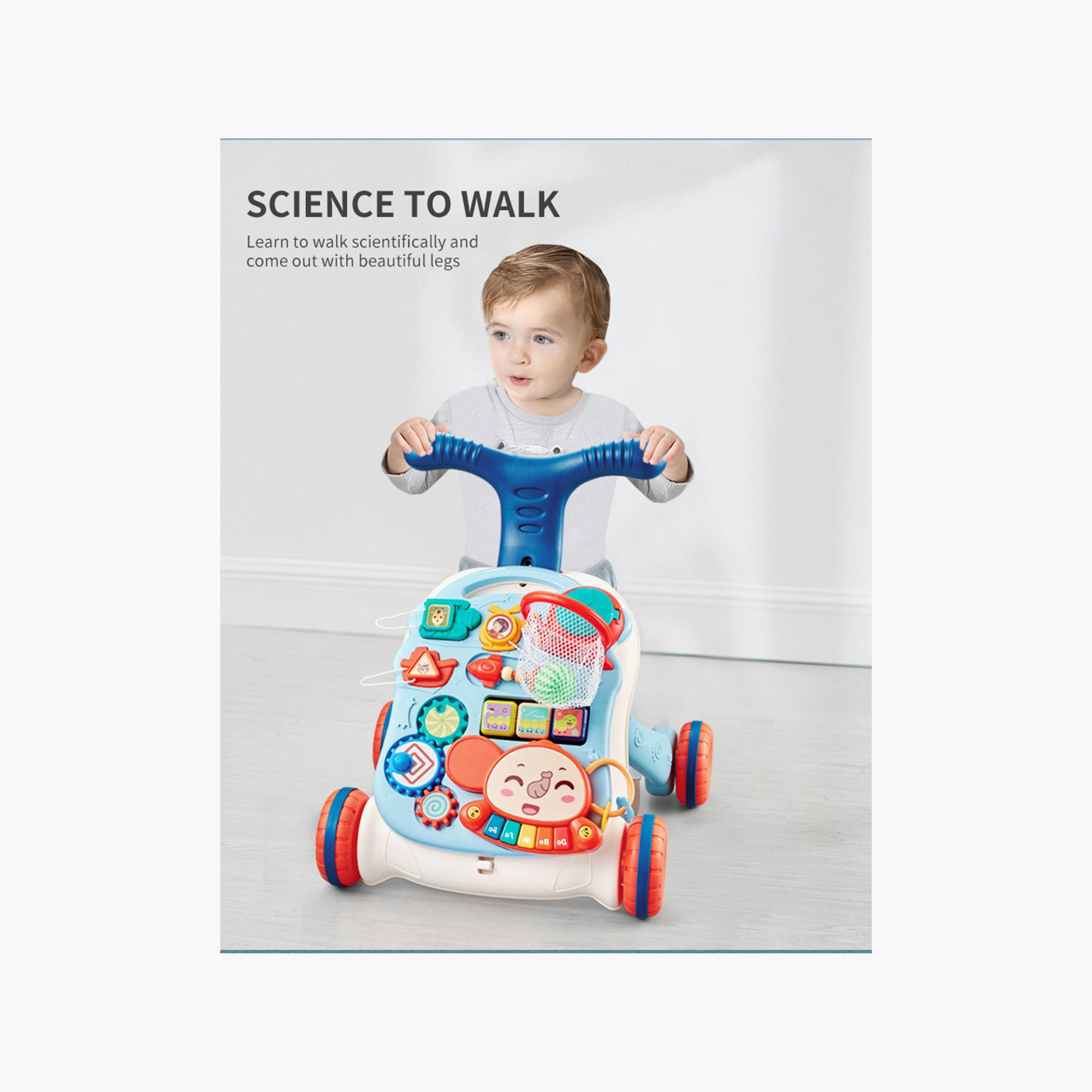  عربة أطفال 5 في 1 للأنشطة الموسيقية وطاولة اللعب من  ليتل أنجل، أزرق-toys-babyandtoddlertoys-lightsandmusicaltoys-image-4