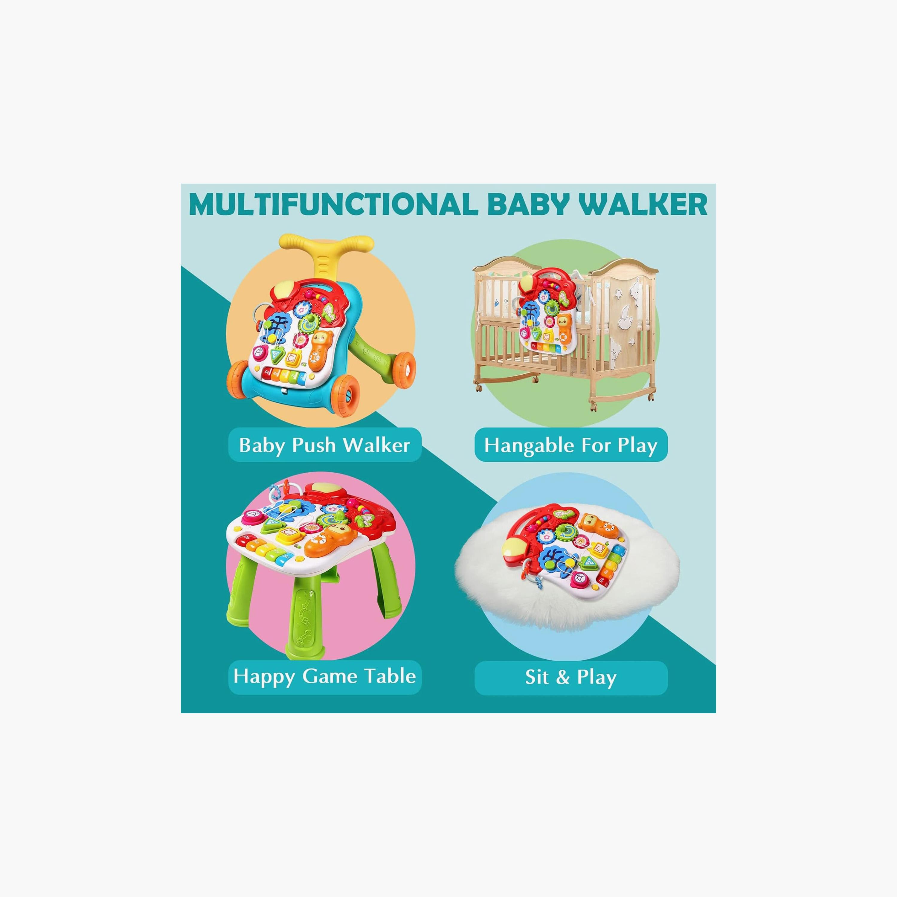 Little Angel 2-in-1 Musical Activity Walker & Table-baby-infantactivity-walkers-image-4