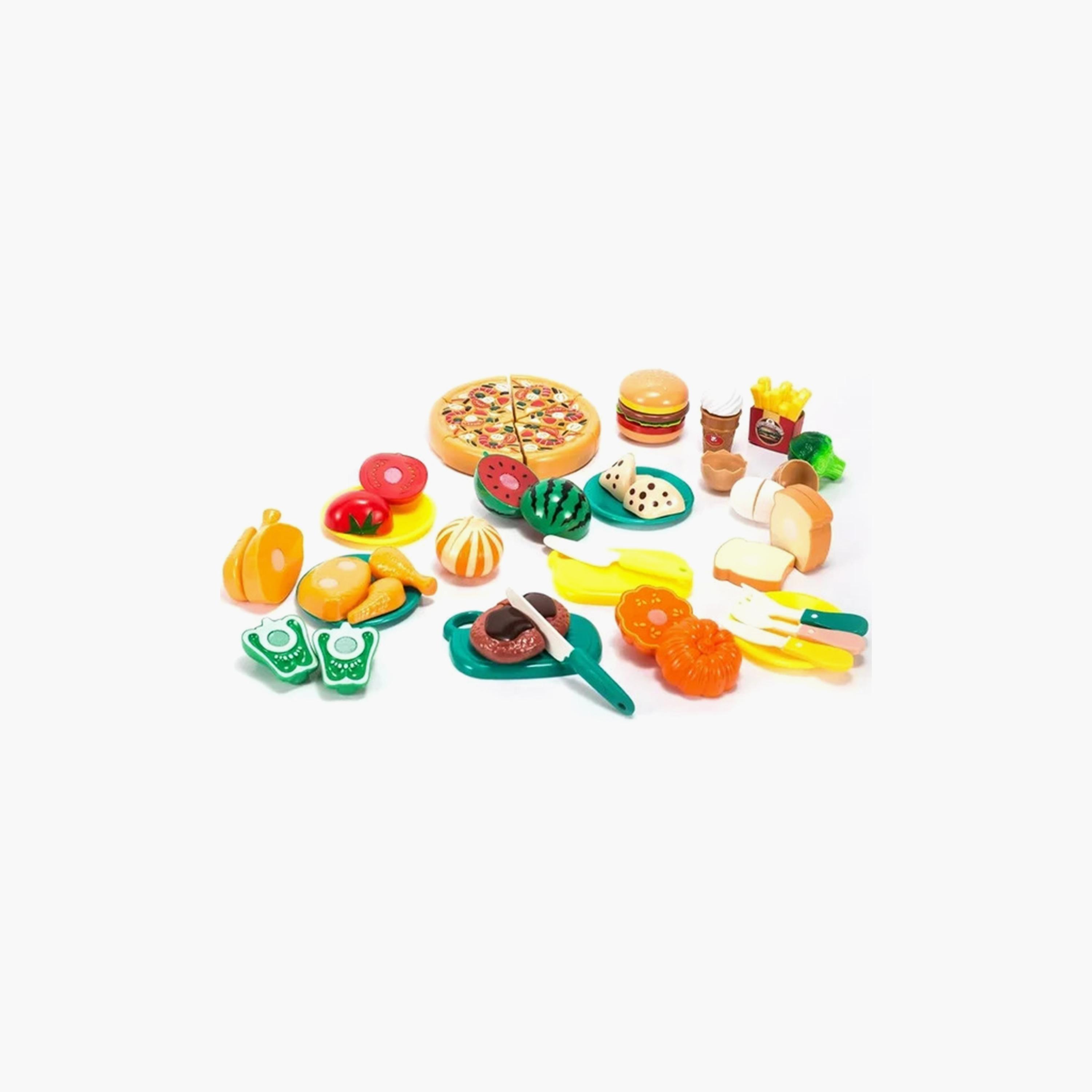 Little Angel 26-Piece Fruits & Vegetables In Basket Toy Set-toys-roleplay-playfoods-image-2