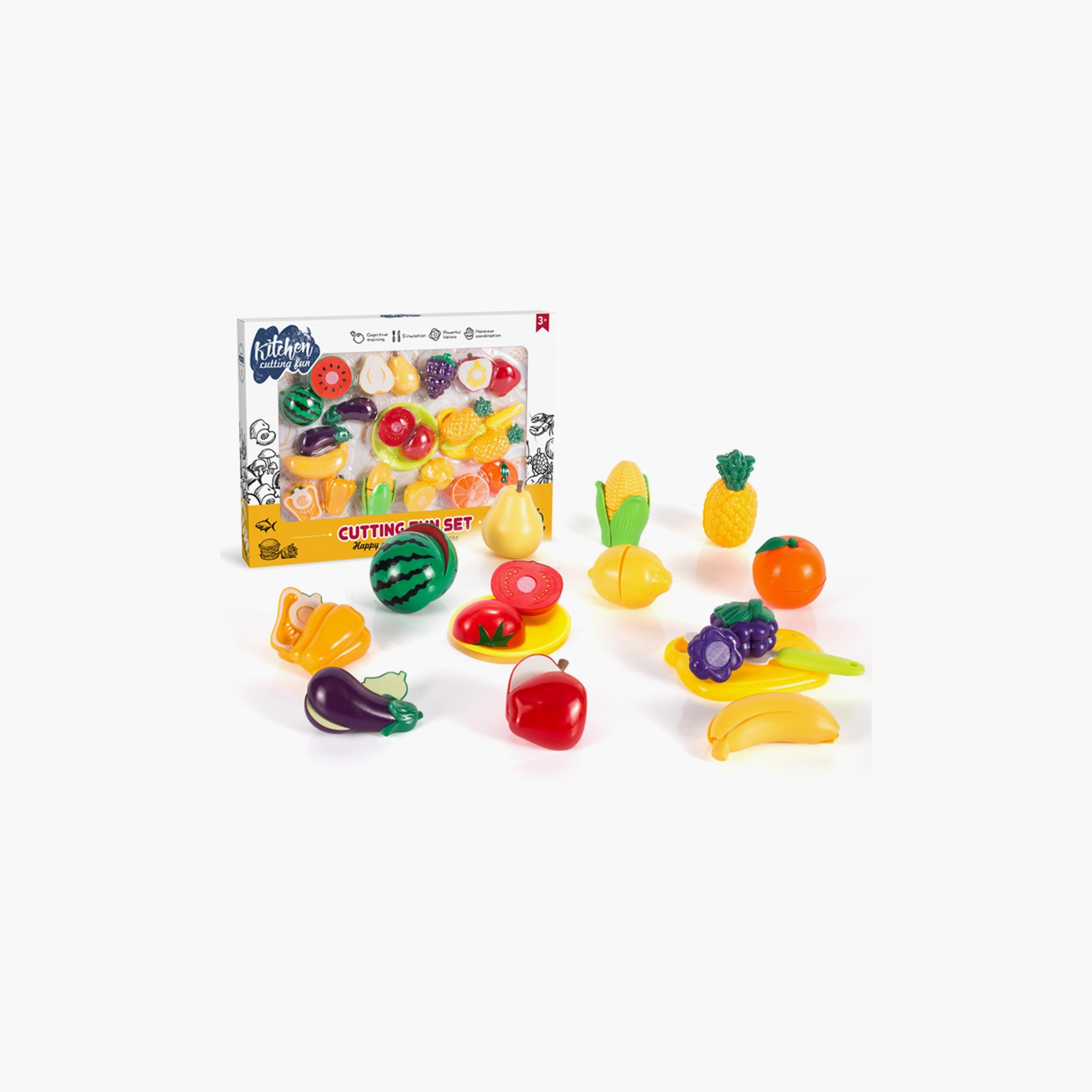 Little Angel Fruits & Vegetables Fun Cutting Toy Set-toys-roleplay-playfoods-image-1