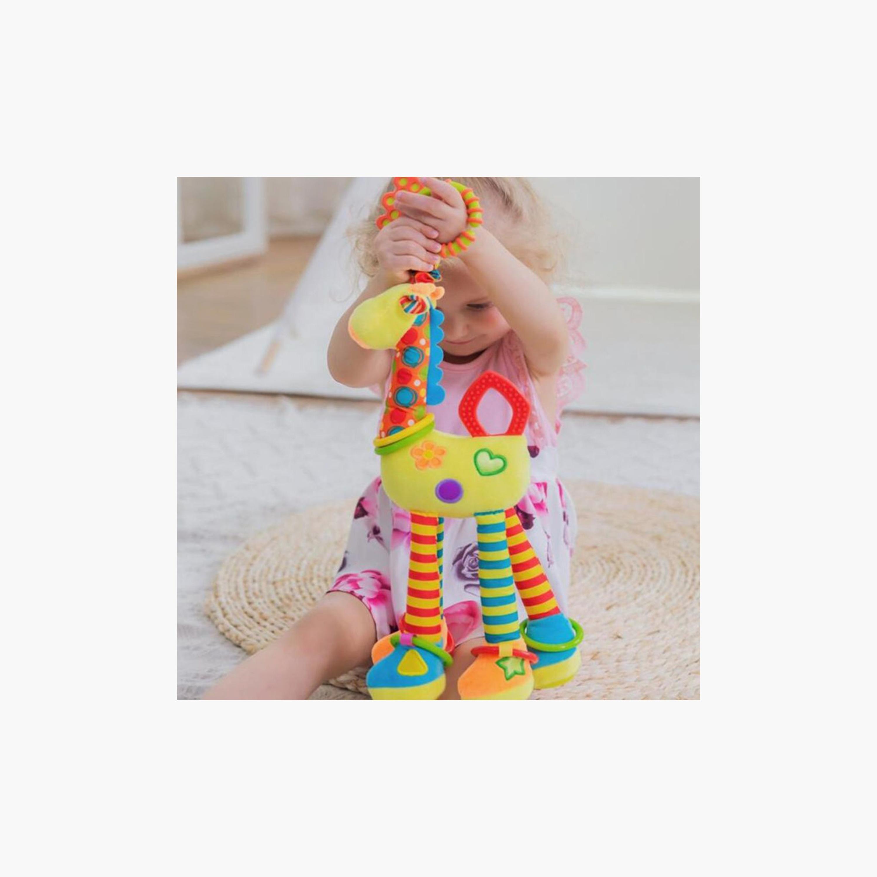 لعبة الخشخيشة المتنقلة المعلقة لعربة الأطفال من ليتل أنجل، زرافة-toys-babyandtoddlertoys-strollertoys-image-4