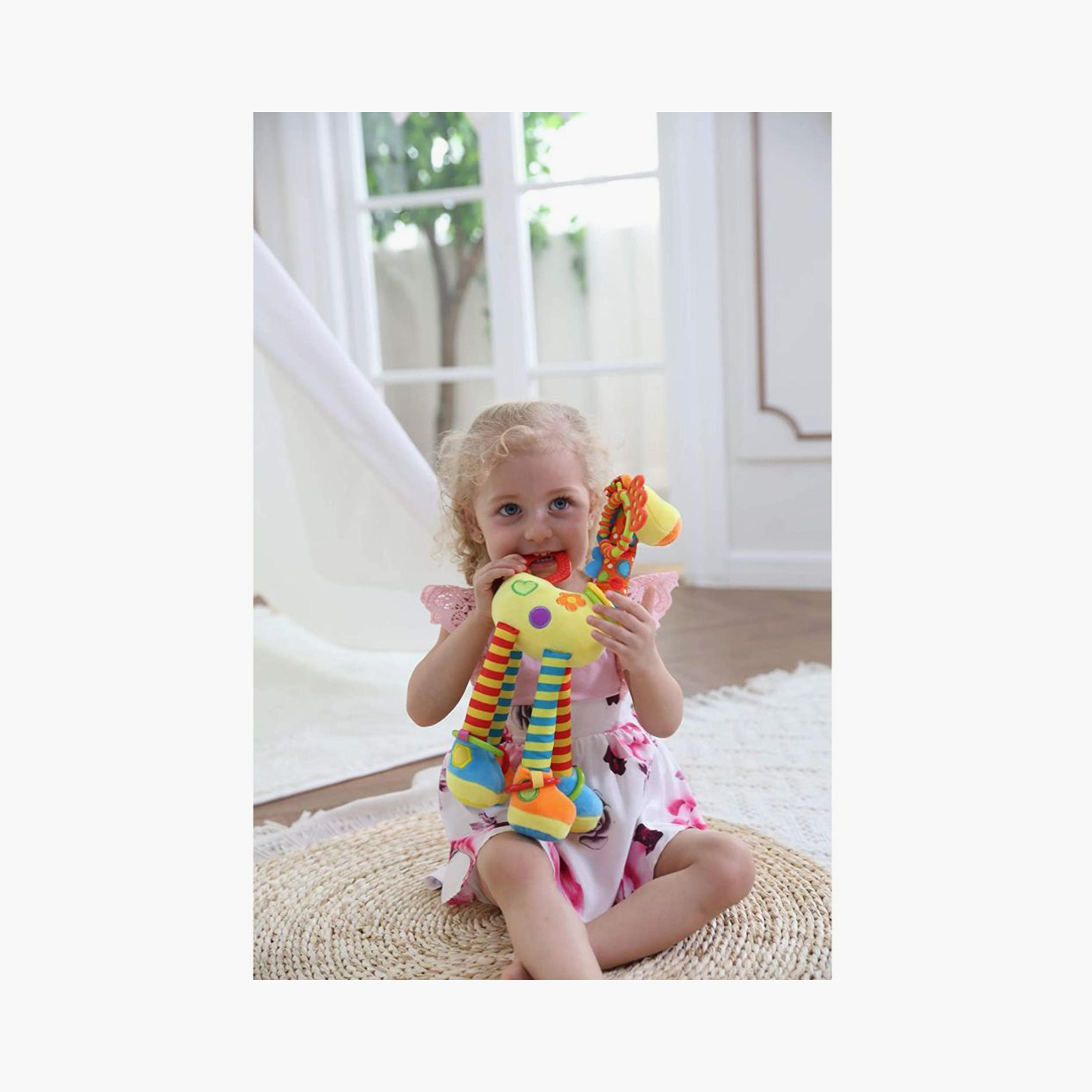 لعبة الخشخيشة المتنقلة المعلقة لعربة الأطفال من ليتل أنجل، زرافة-toys-babyandtoddlertoys-strollertoys-image-5