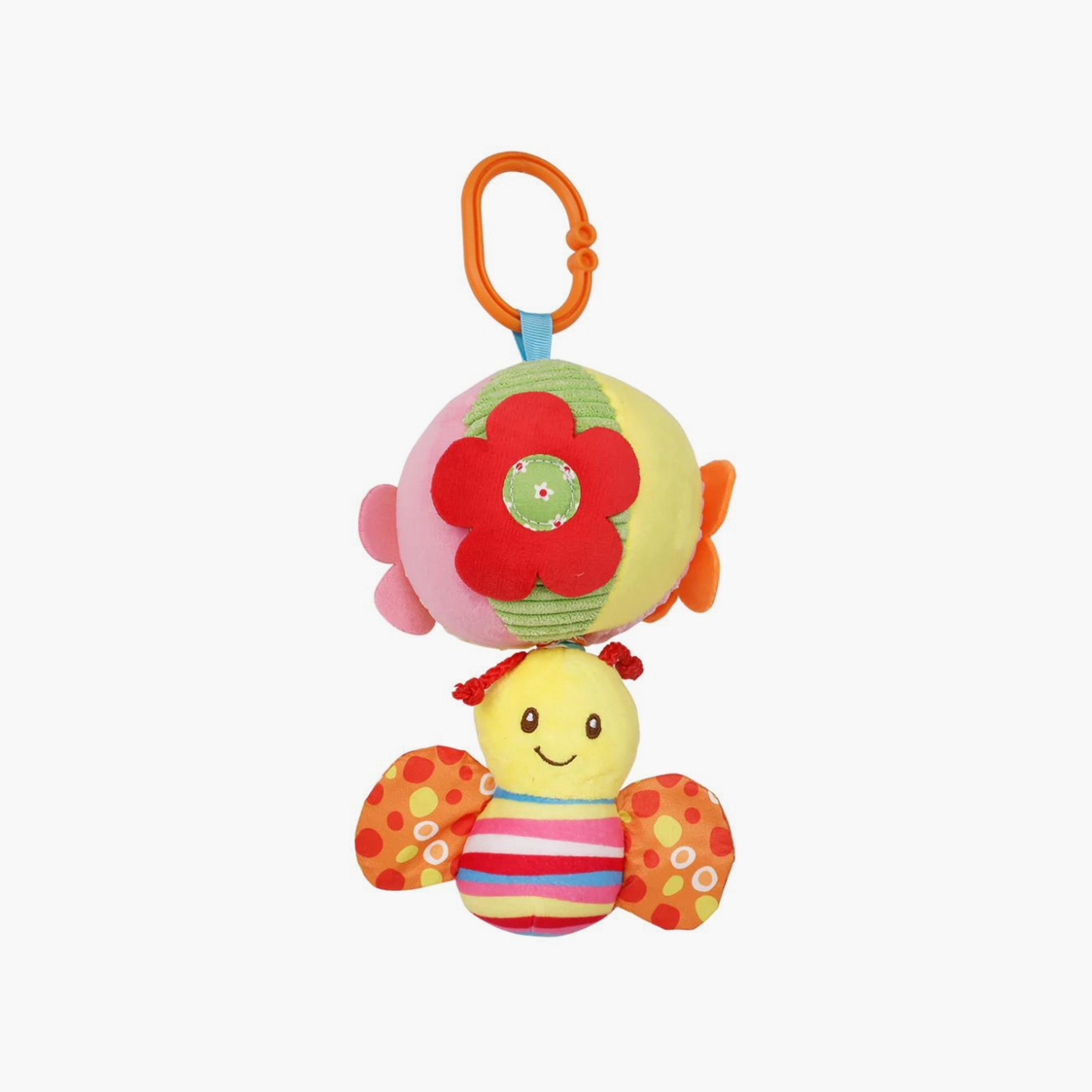 Little Angel Stuffed Pacifying Rattle Crib Toy, Honeybee-toys-babyandtoddlertoys-strollertoys-image-1