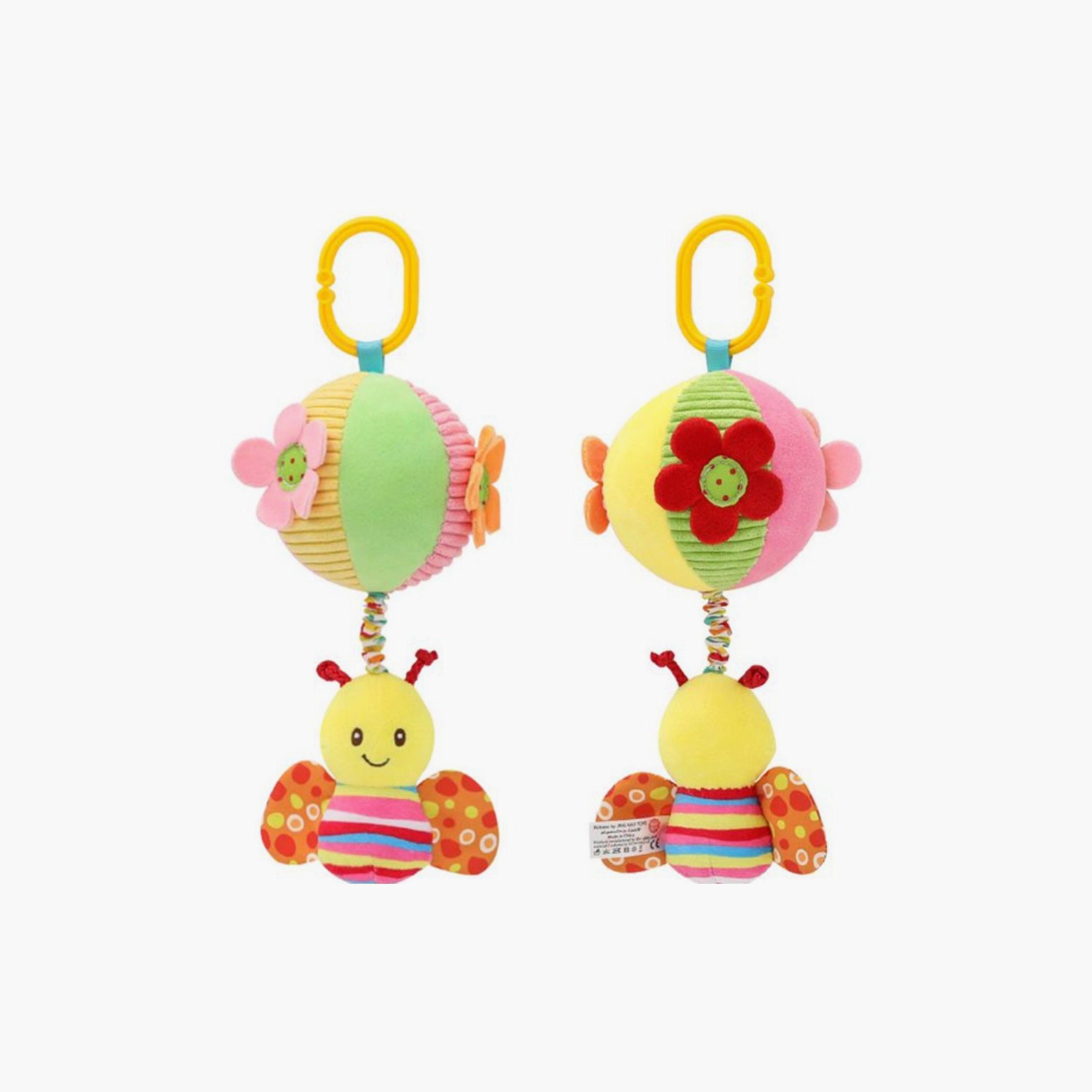 Little Angel Stuffed Pacifying Rattle Crib Toy, Honeybee-toys-babyandtoddlertoys-strollertoys-image-3