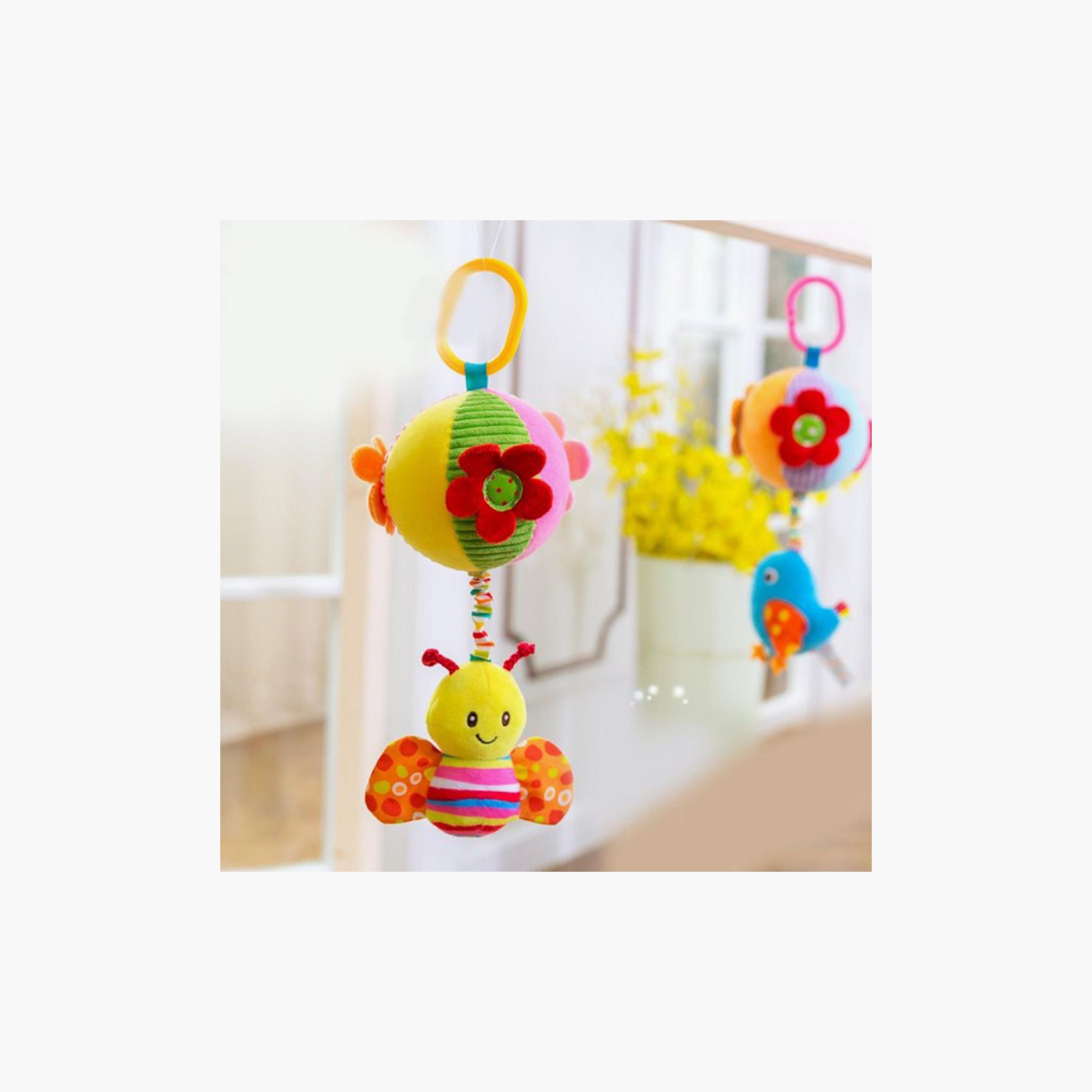 Little Angel Stuffed Pacifying Rattle Crib Toy, Honeybee-toys-babyandtoddlertoys-strollertoys-image-4