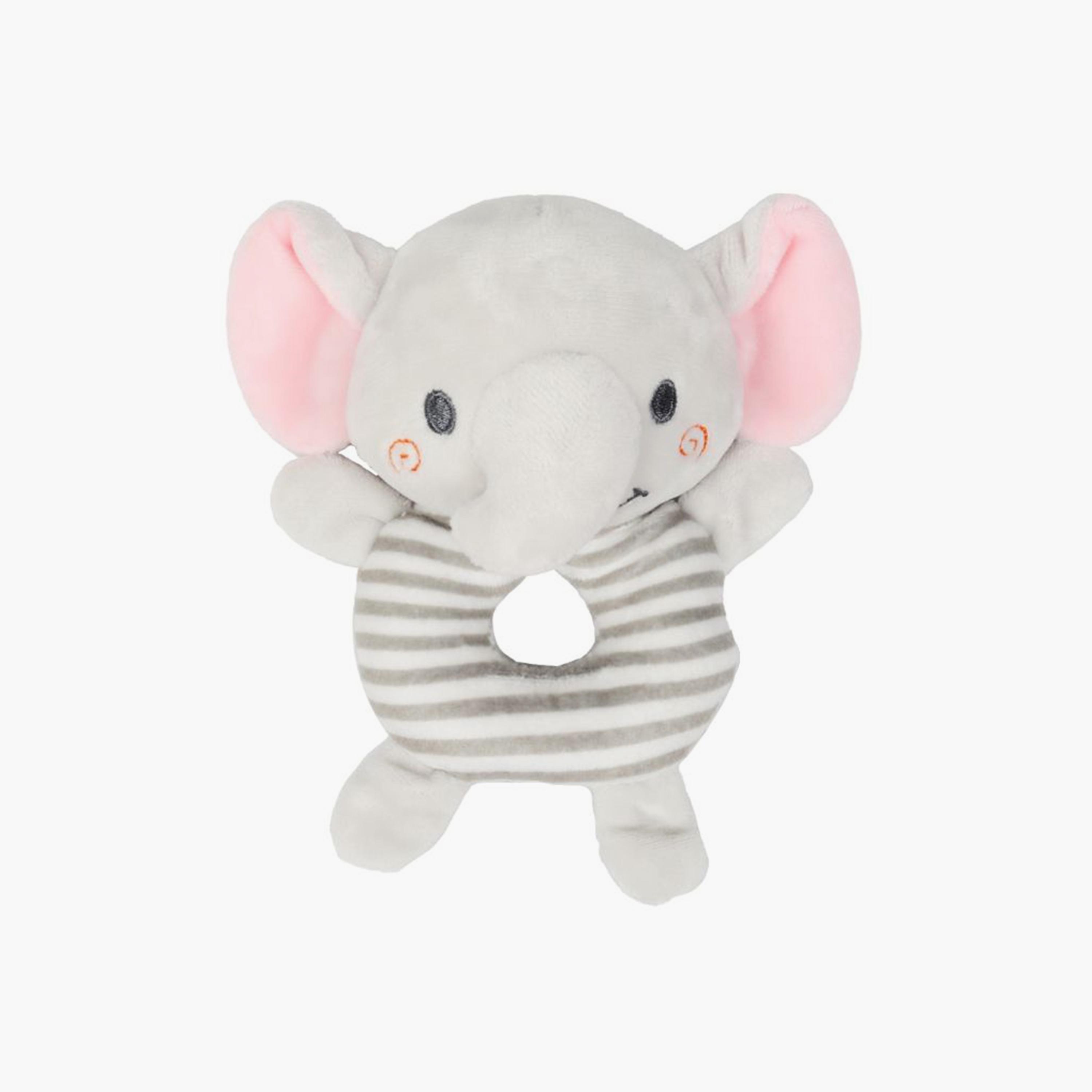 Little Angel Stuffed Pacifying Rattle Crib Toy, Elephant-toys-babyandtoddlertoys-strollertoys-image-1