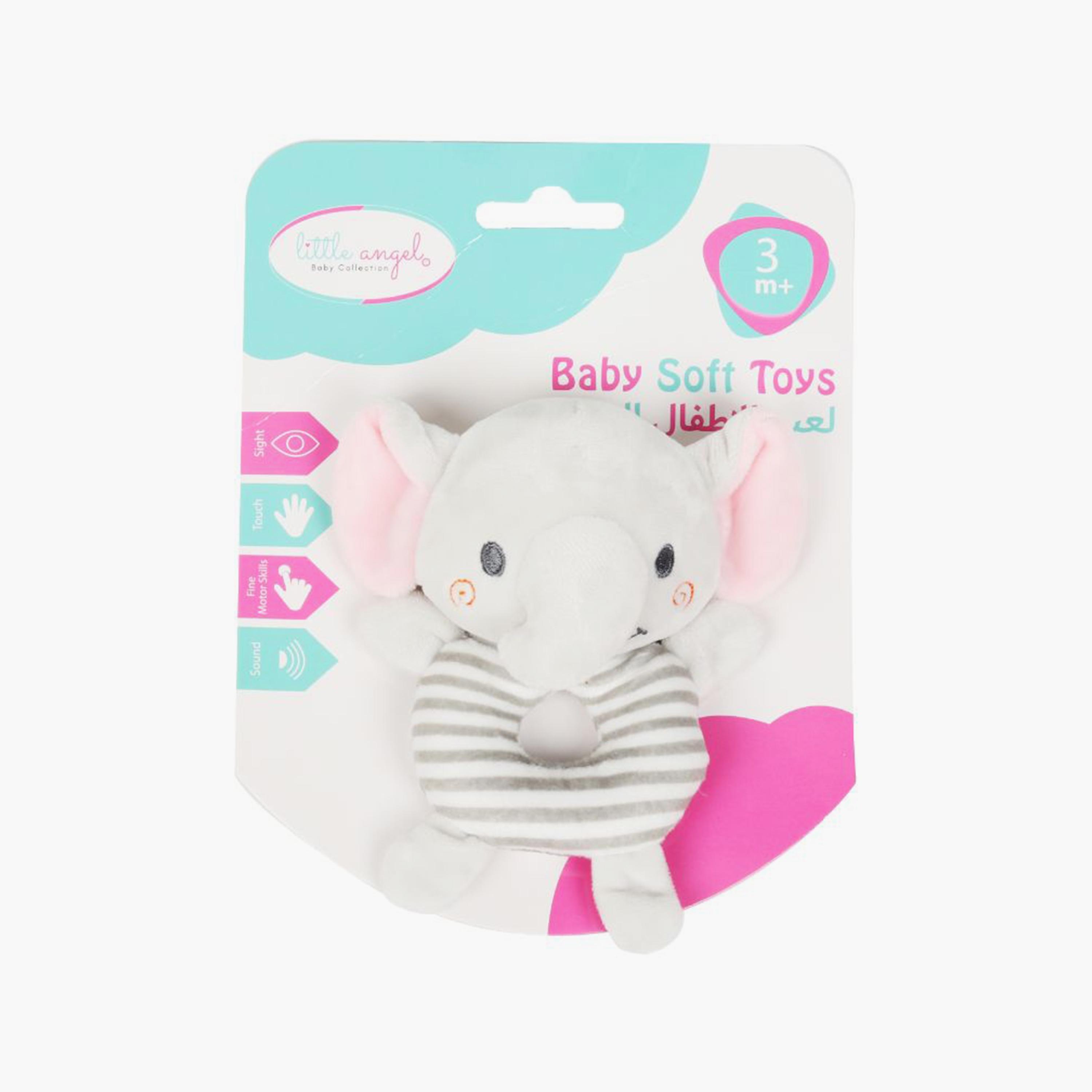 Little Angel Stuffed Pacifying Rattle Crib Toy, Elephant-toys-babyandtoddlertoys-strollertoys-image-3