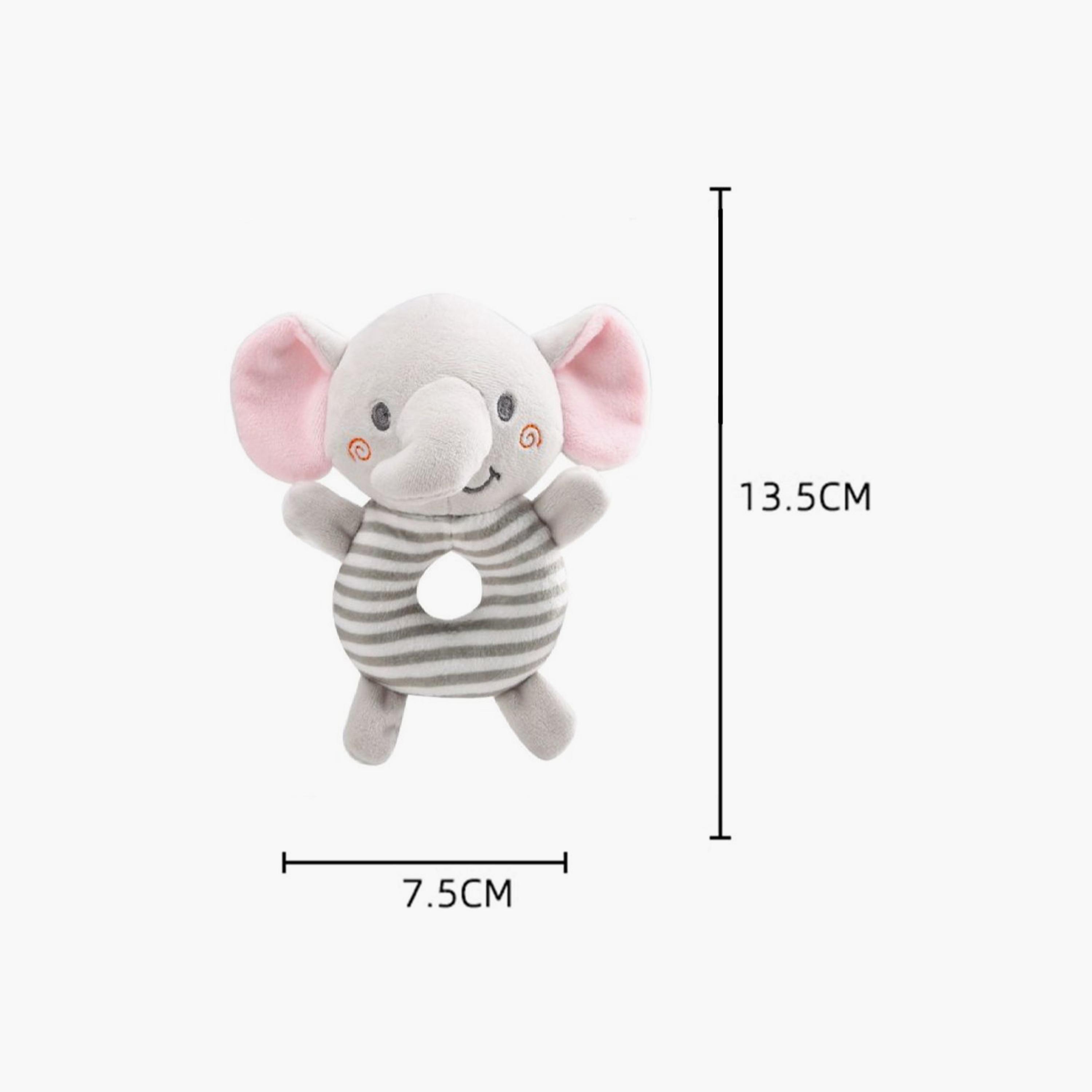 Little Angel Stuffed Pacifying Rattle Crib Toy, Elephant-toys-babyandtoddlertoys-strollertoys-image-5