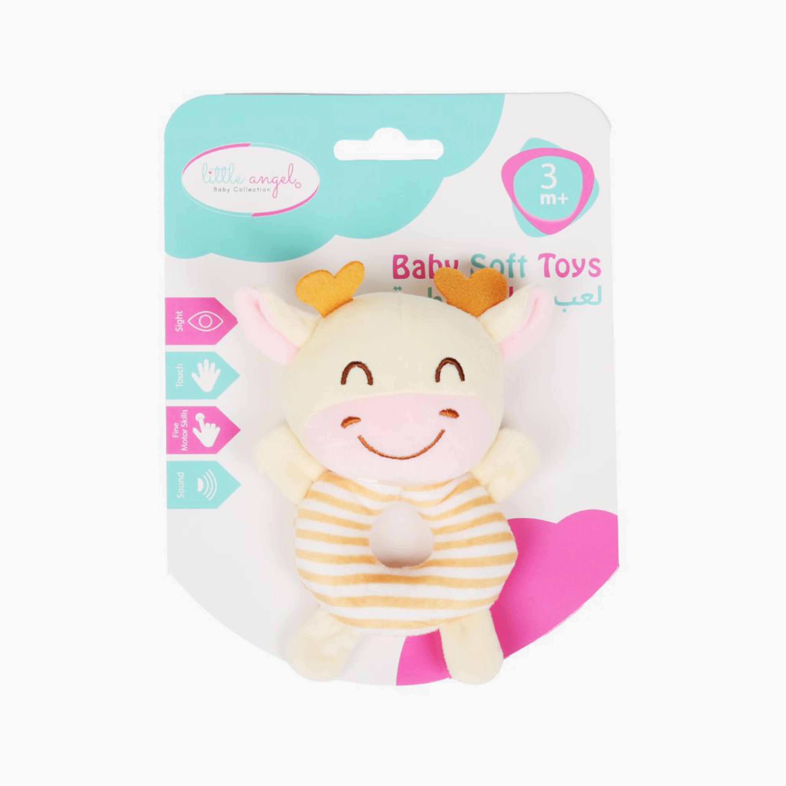 لعبة الخشخيشة المهدئة المحشوة من ليتل أنجل، زرافة-toys-babyandtoddlertoys-strollertoys-image-5