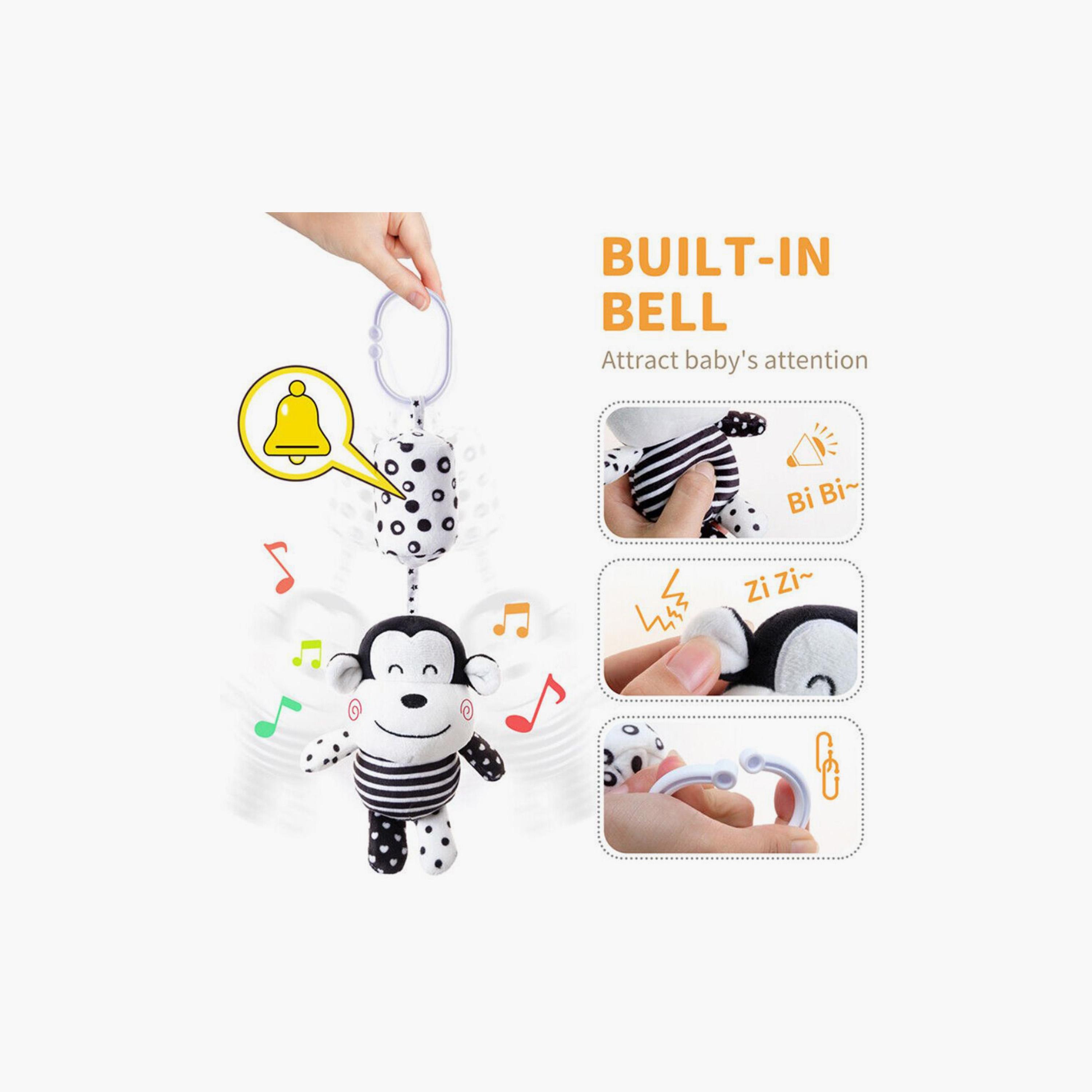 Little Angel Stroller Crib Rattle Toy, Monkey-toys-babyandtoddlertoys-strollertoys-image-5
