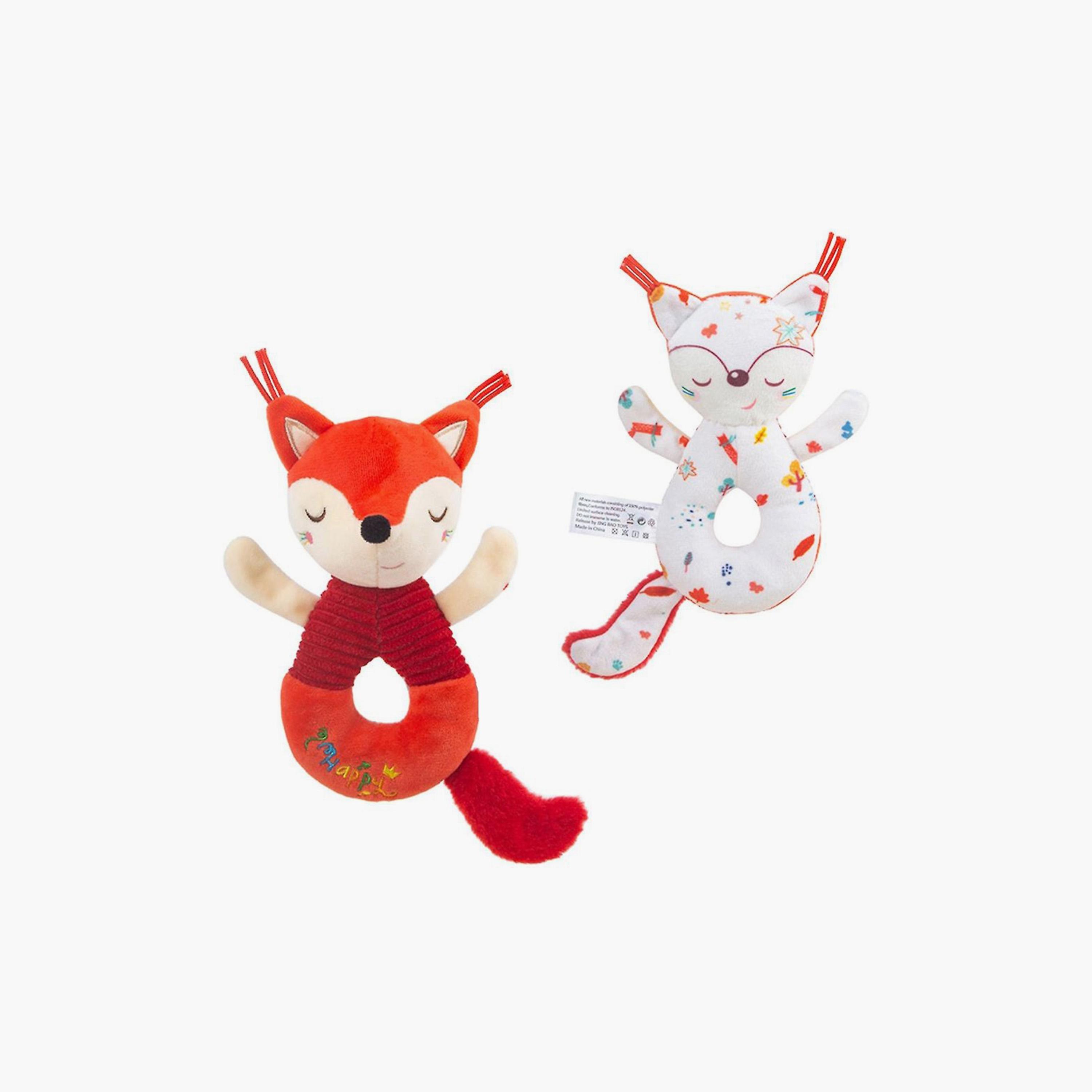 Little Angel Crib Soft Stuffed Rattle Pacifying Toy, Fox-toys-babyandtoddlertoys-strollertoys-image-1