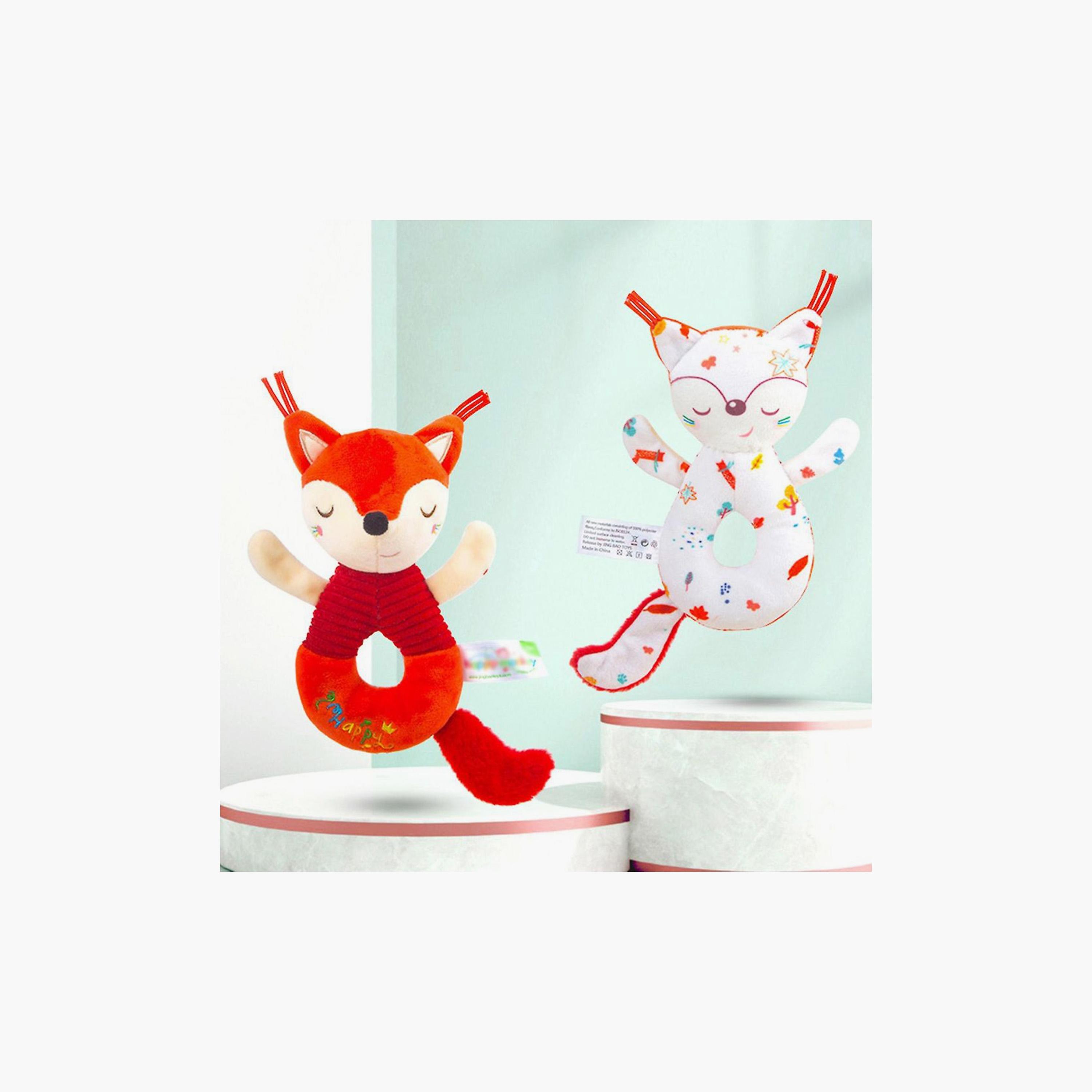 Little Angel Crib Soft Stuffed Rattle Pacifying Toy, Fox-toys-babyandtoddlertoys-strollertoys-image-2