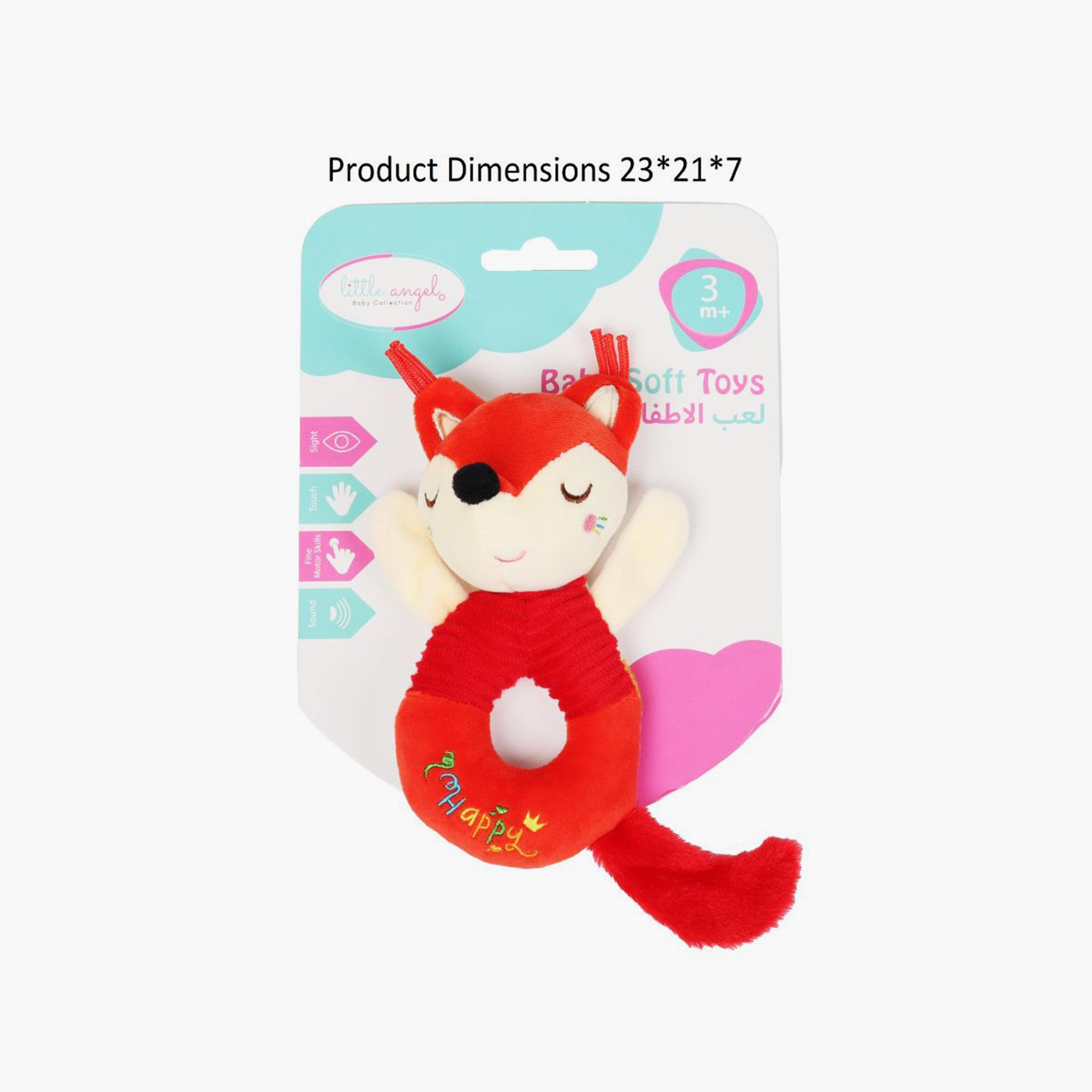 Little Angel Crib Soft Stuffed Rattle Pacifying Toy, Fox-toys-babyandtoddlertoys-strollertoys-image-3