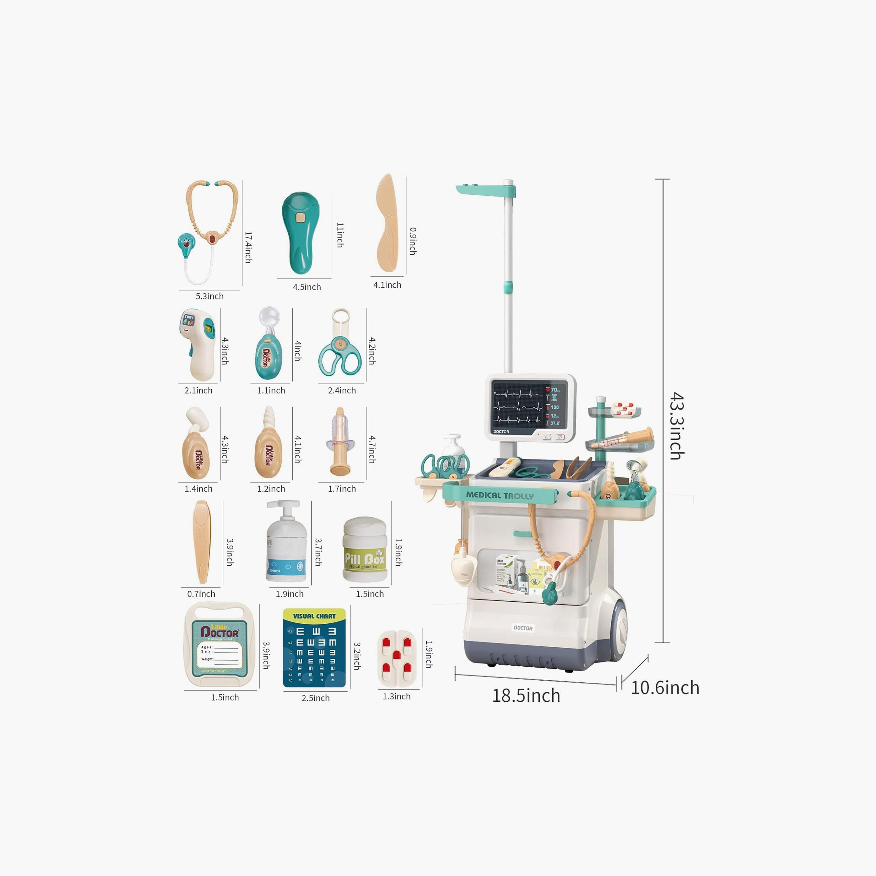  مجموعة لعب عربة الطبيب الطبية المحمولة من ليتل أنجل-toys-roleplay-doctorsets-image-5