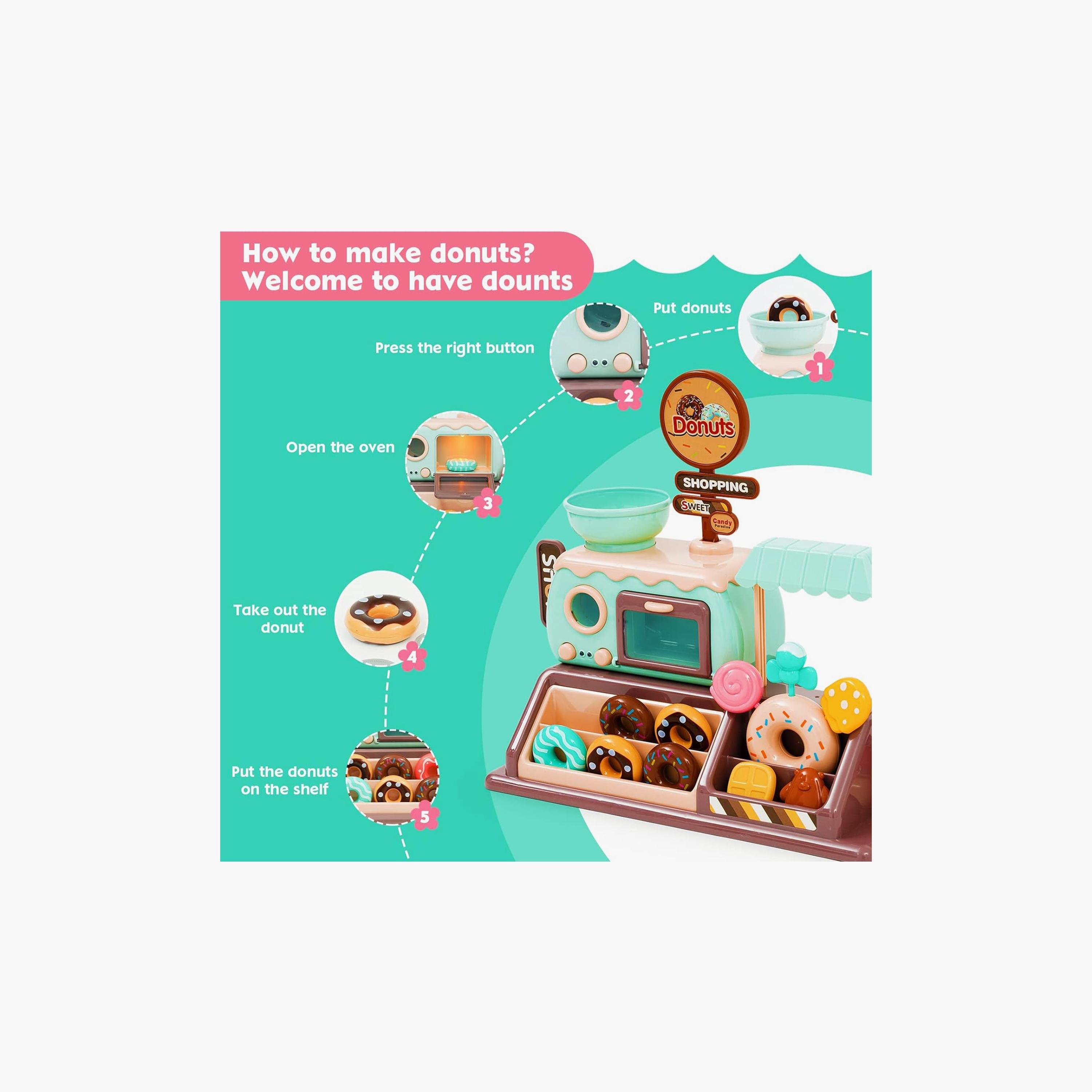Little Angel Donut Candy Shop Playset With Light -toys-roleplay-playfoods-image-5