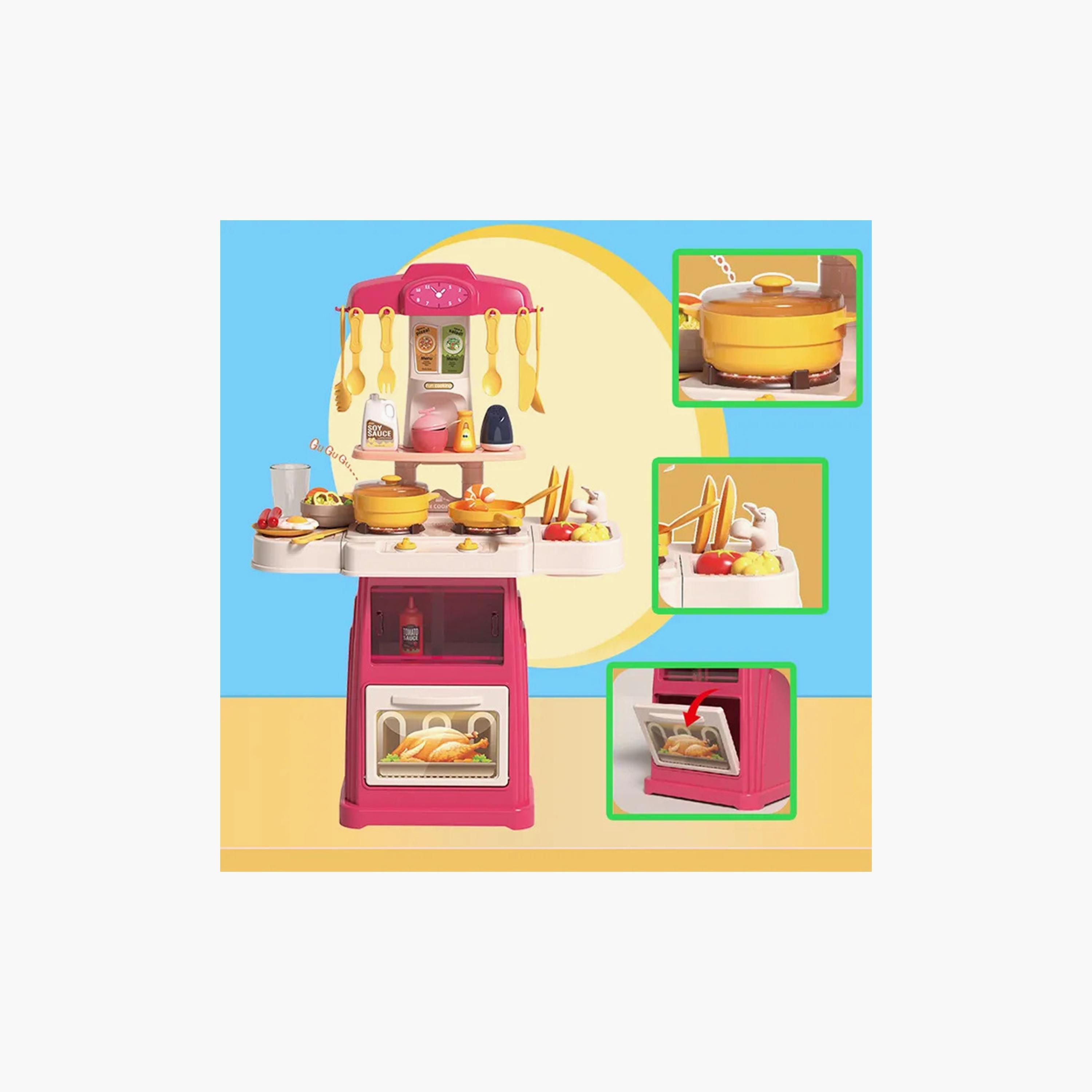 مجموعة ألعاب مطبخ مع ضوء وصوت من ليتل أنجل-toys-roleplay-kitchensets-image-2