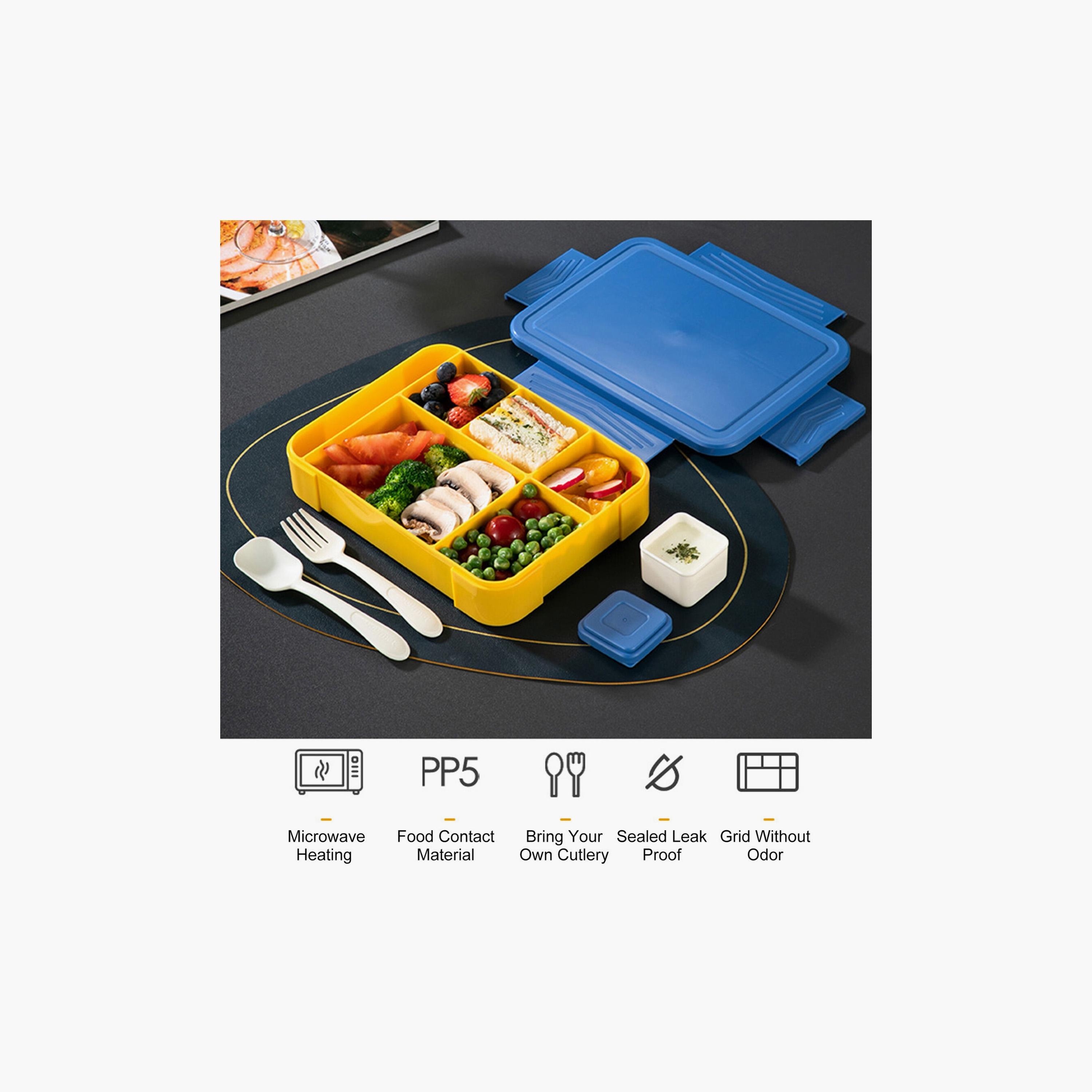 Little Angel 7 Grid Lunch Box With Cutlery & Bowl-school-lunchessentials-lunchboxes-image-4