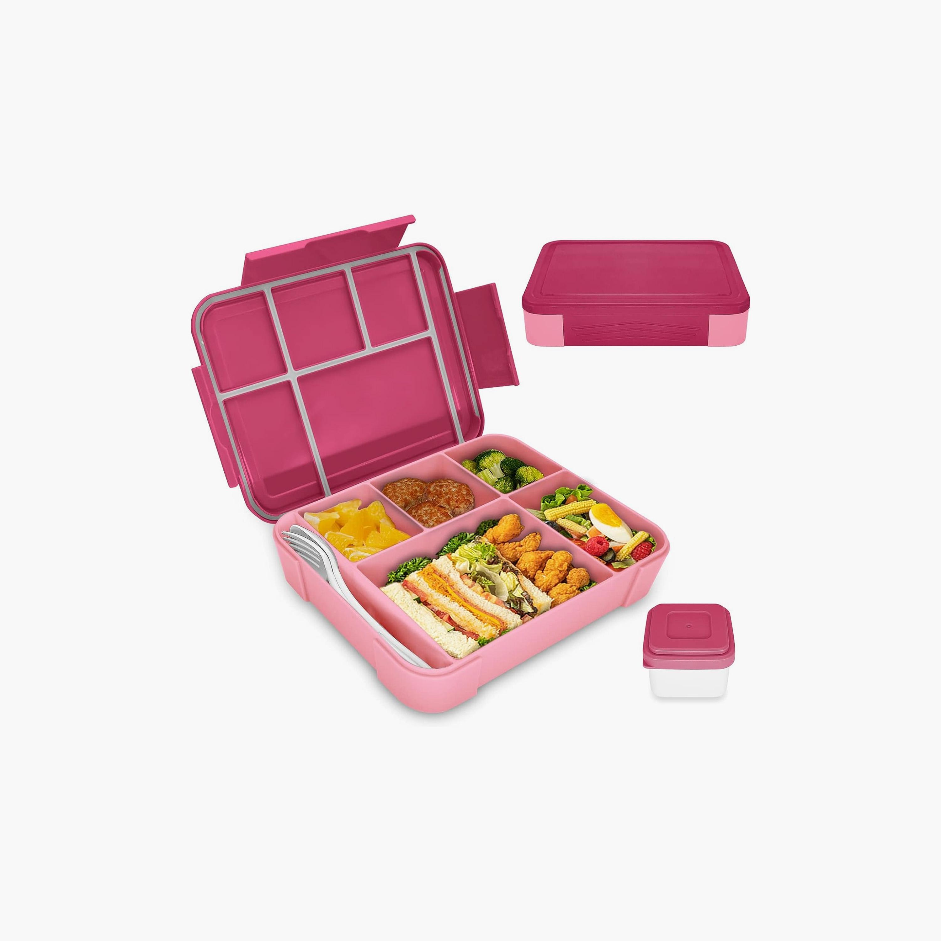Little Angel 7 Grid Lunch Box With Cutlery & Bowl-school-lunchessentials-lunchboxes-image-2