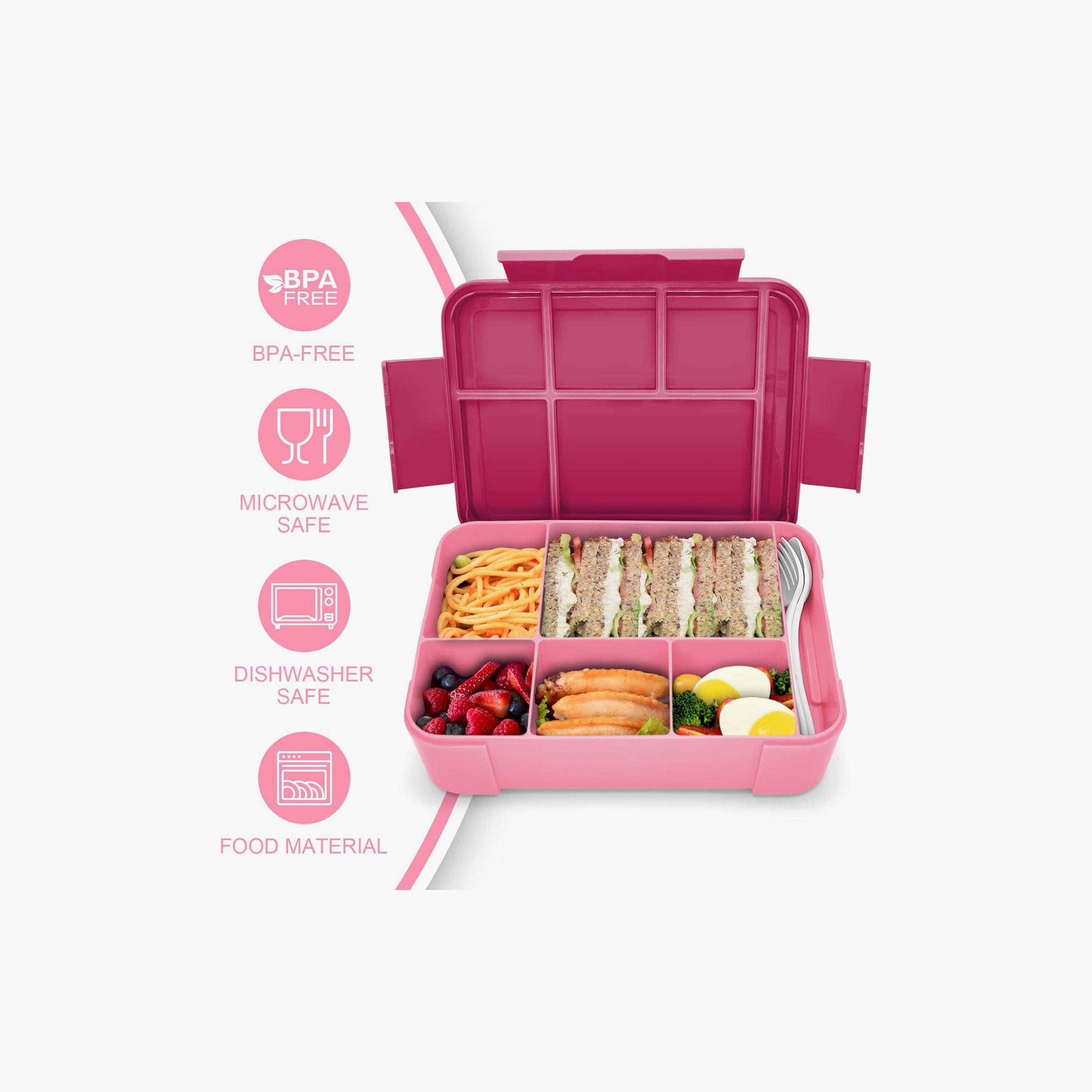 Little Angel 7 Grid Lunch Box With Cutlery & Bowl-school-lunchessentials-lunchboxes-image-3
