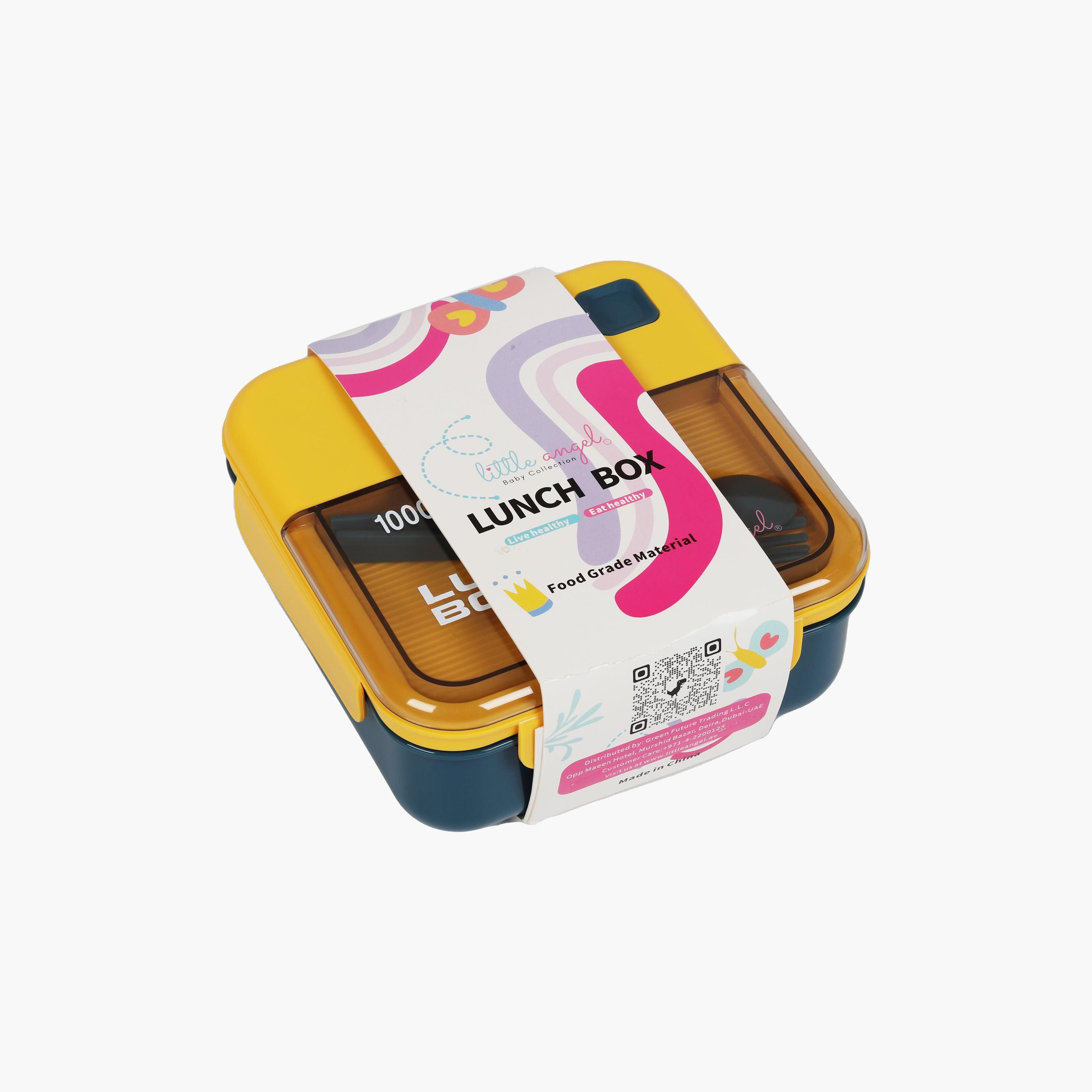 Little Angel Bento Lunch Box Plastic With Cutlery-school-lunchessentials-lunchboxes-image-3