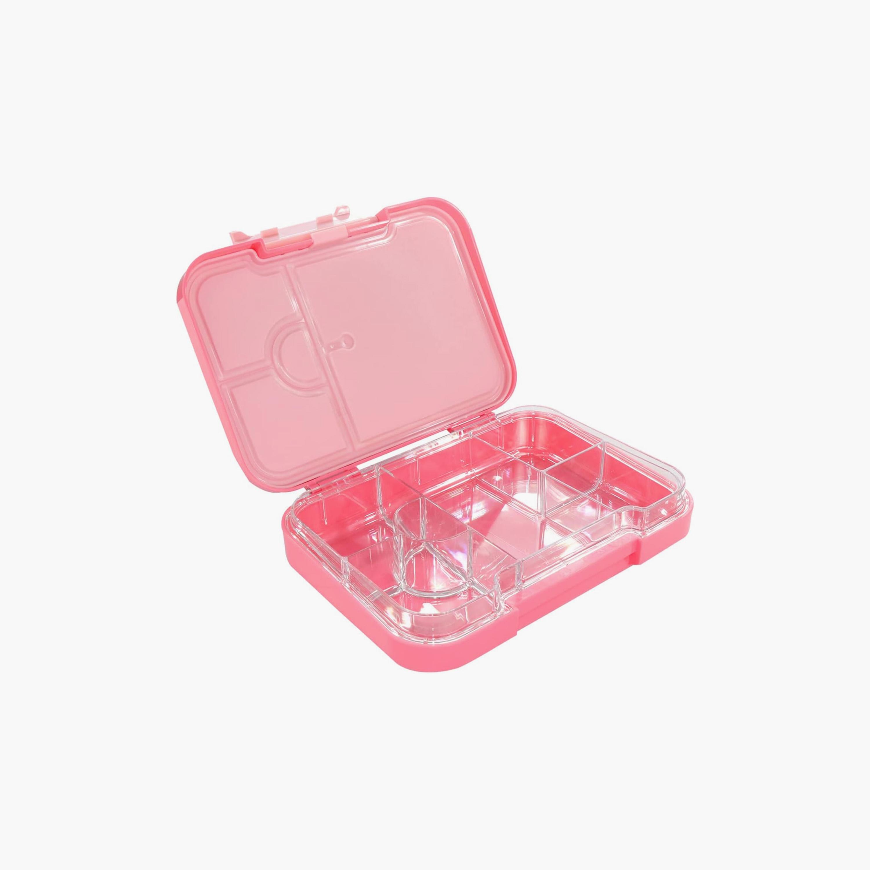 صندوق غداء بينتو مع 6 أقسام ومعلقة شوكة من ليتل أنجل ، وردي-school-lunchessentials-lunchboxes-image-4