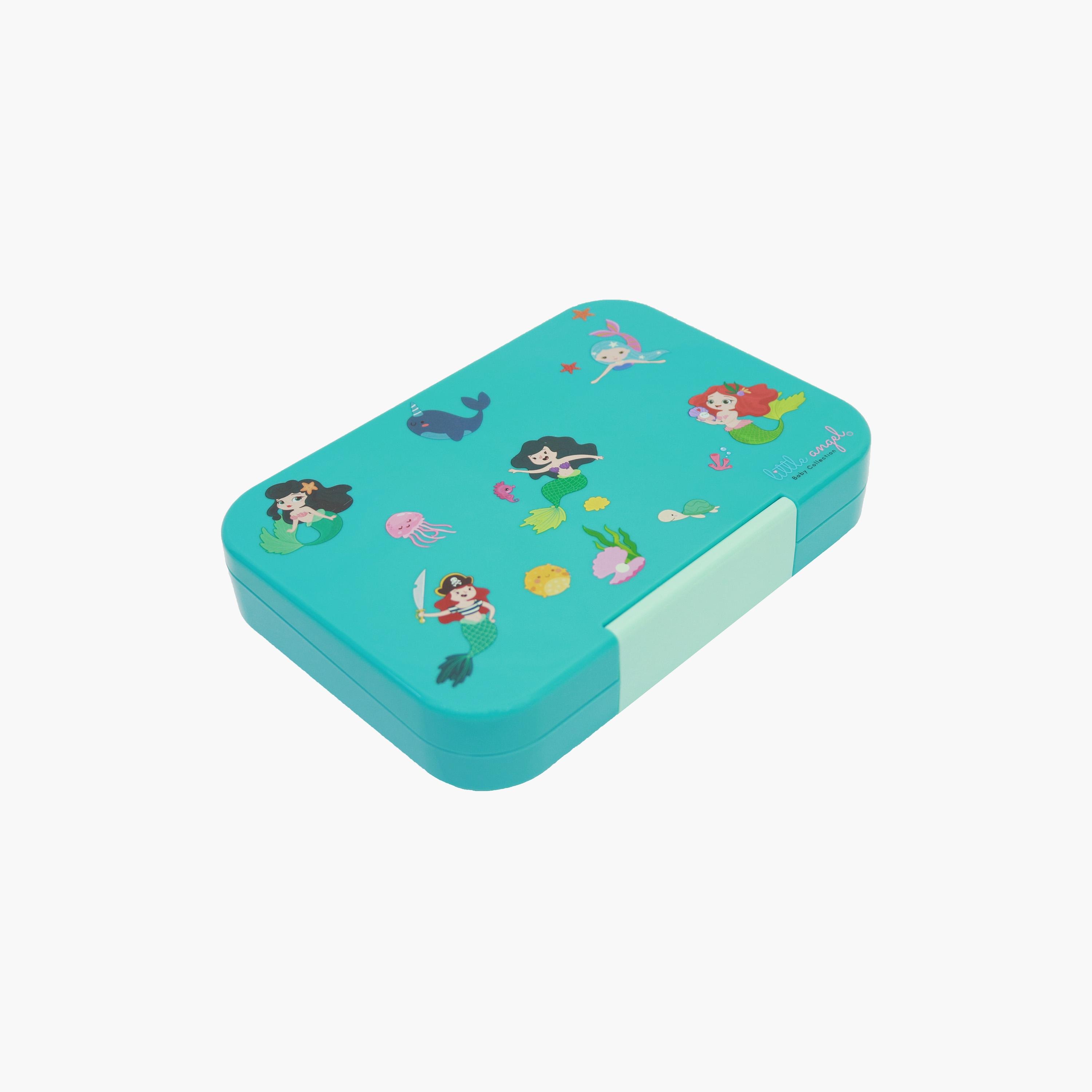 Little Angel Bento Lunch Box with 6 Compartments & Spork, Blue-school-lunchessentials-lunchboxes-image-5