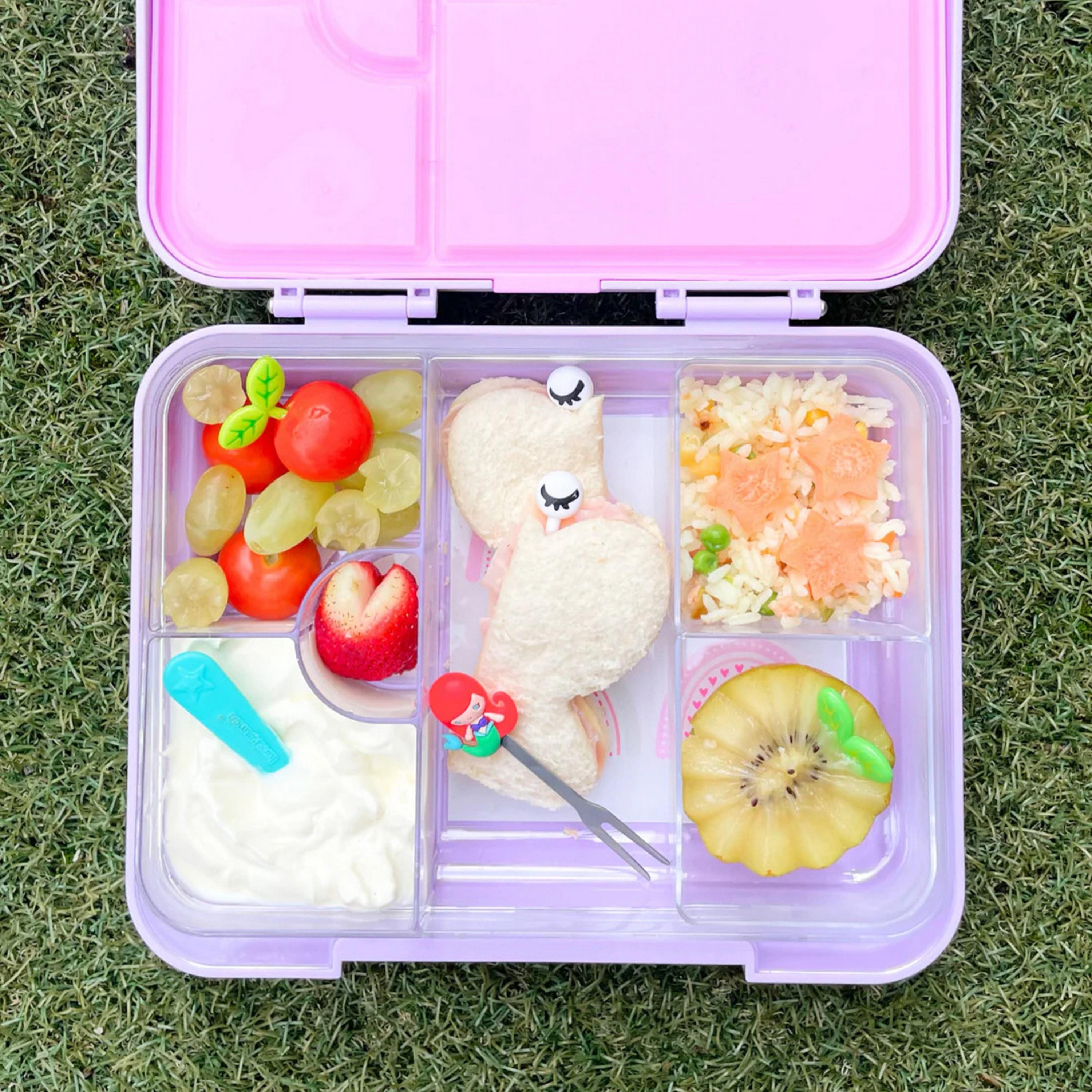 Little Angel Bento Lunch Box with 6 Compartments & Spork, Purple-school-lunchessentials-lunchboxes-image-3