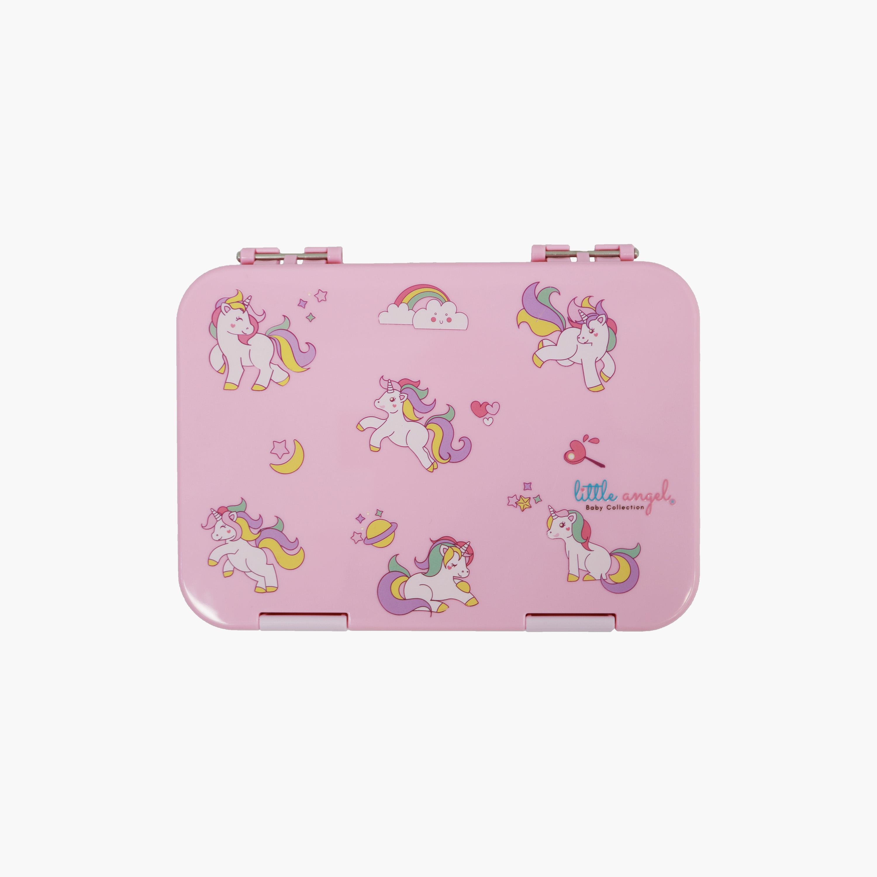 Little Angel Bento Lunch Box with 6 Compartments, Pink-school-lunchessentials-lunchboxes-image-1