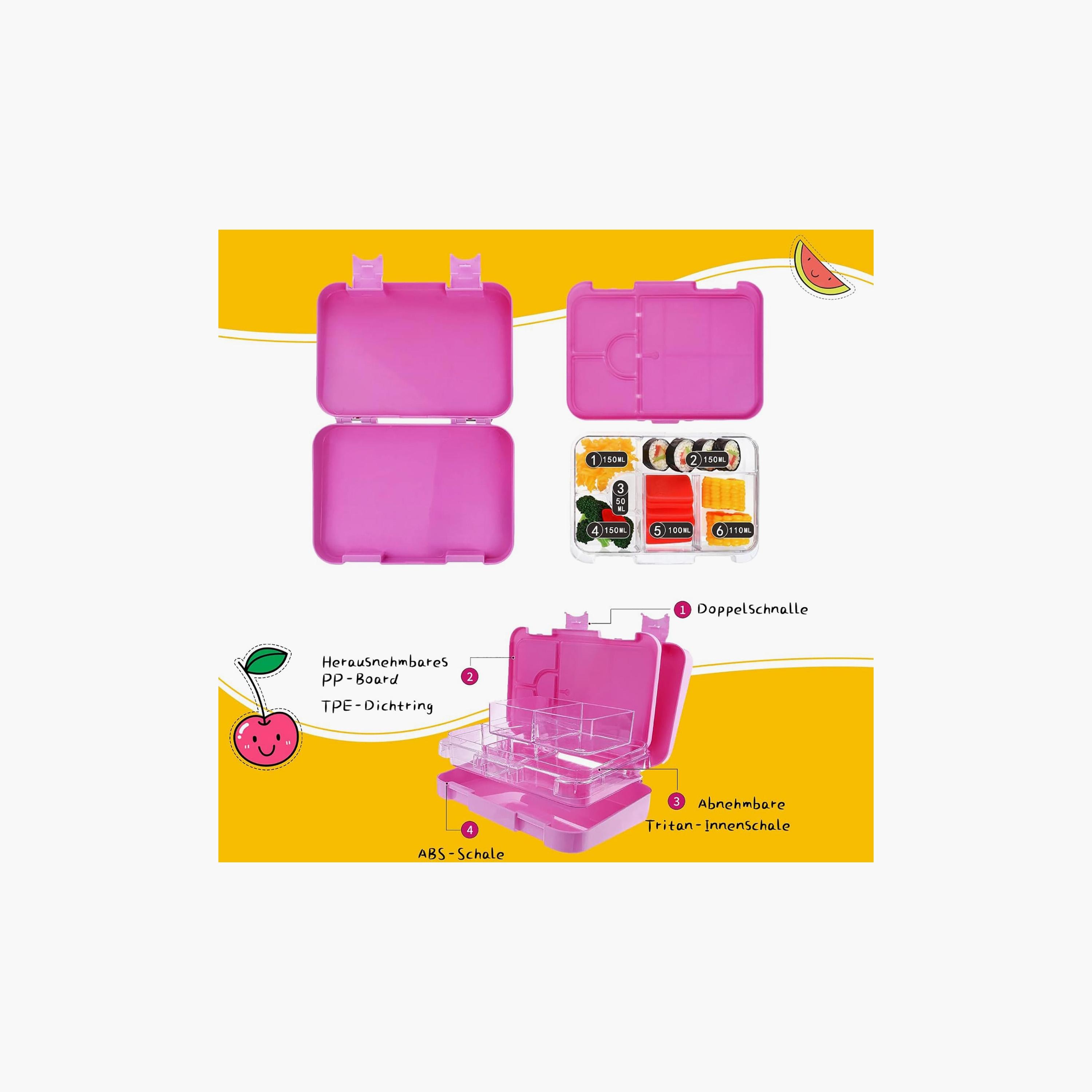 Little Angel Bento Lunch Box with 6 Compartments, Purple-school-lunchessentials-lunchboxes-image-3