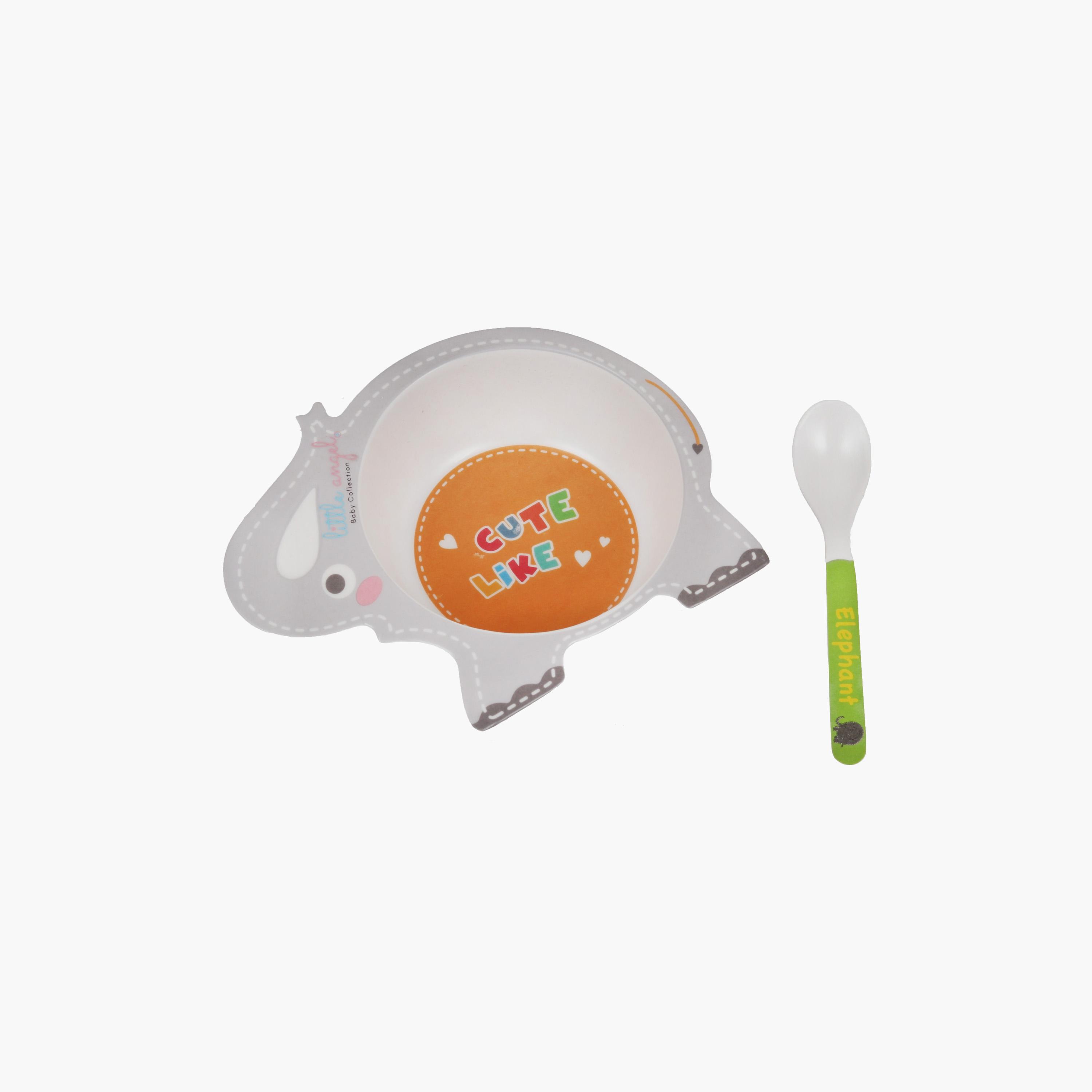 Little Angel Elephant Bowl With Spoon Set -baby-feeding-mealtimeessentials-image-3