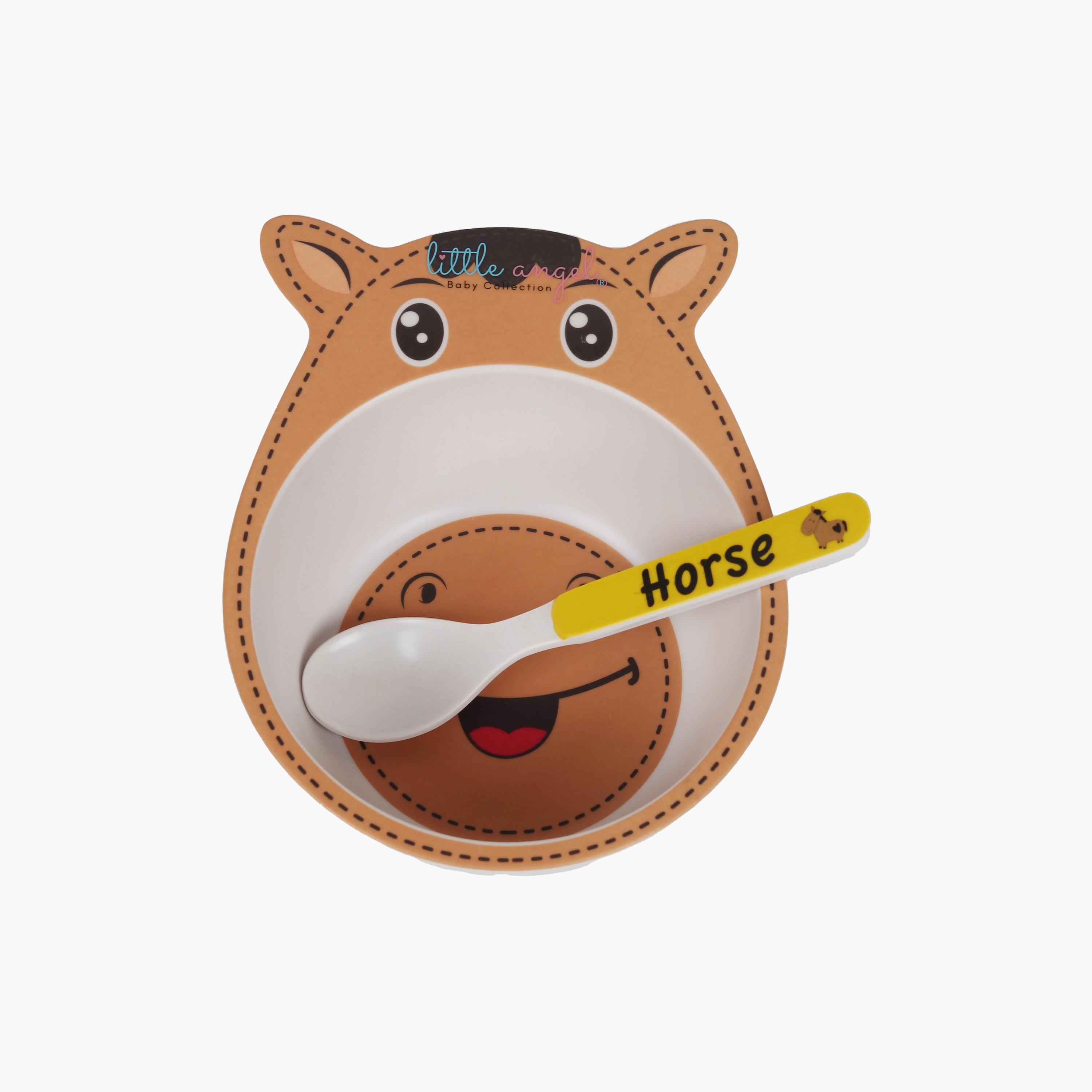 Little Angel Horse Bowl With Spoon Set -baby-feeding-mealtimeessentials-image-1