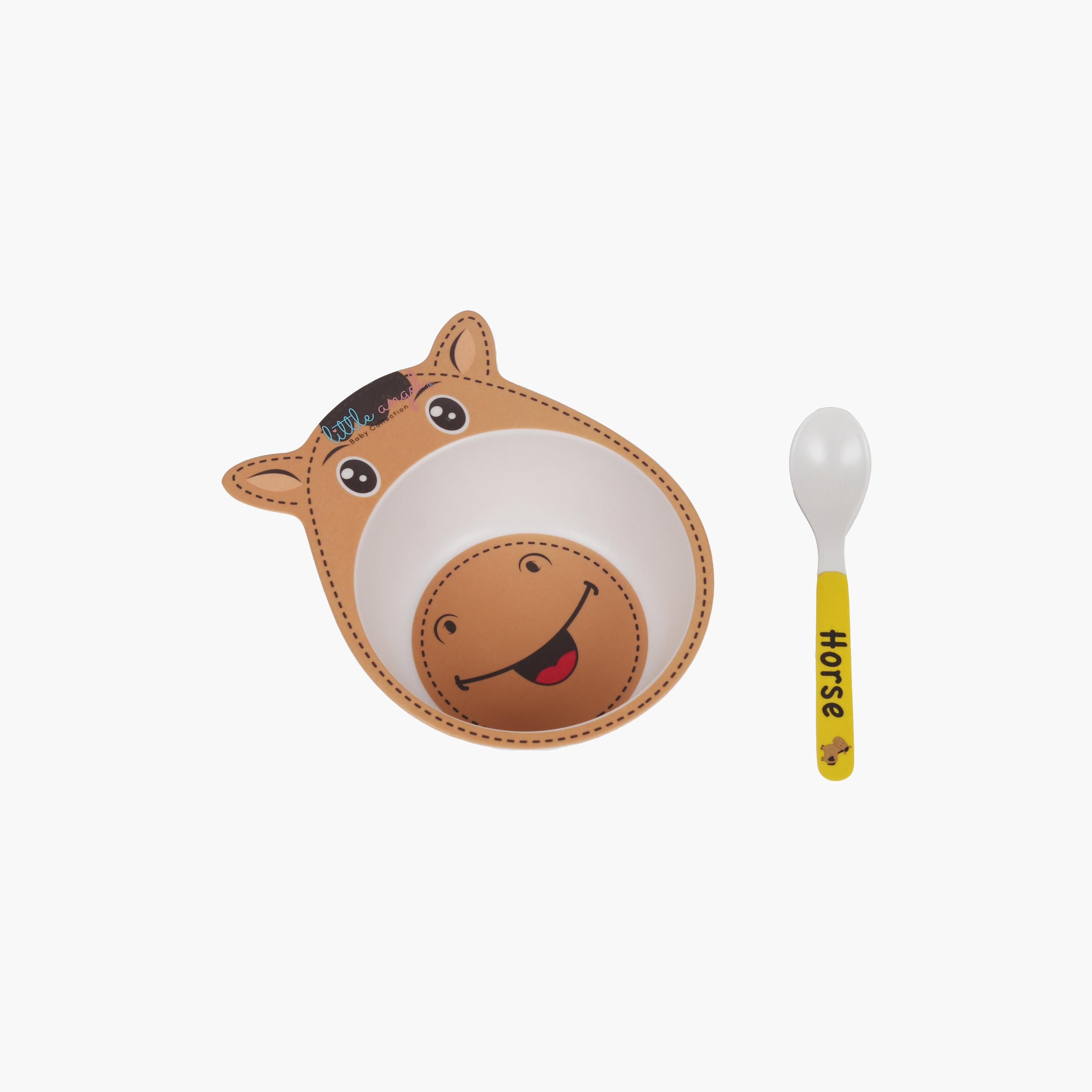 Little Angel Horse Bowl With Spoon Set -baby-feeding-mealtimeessentials-image-2