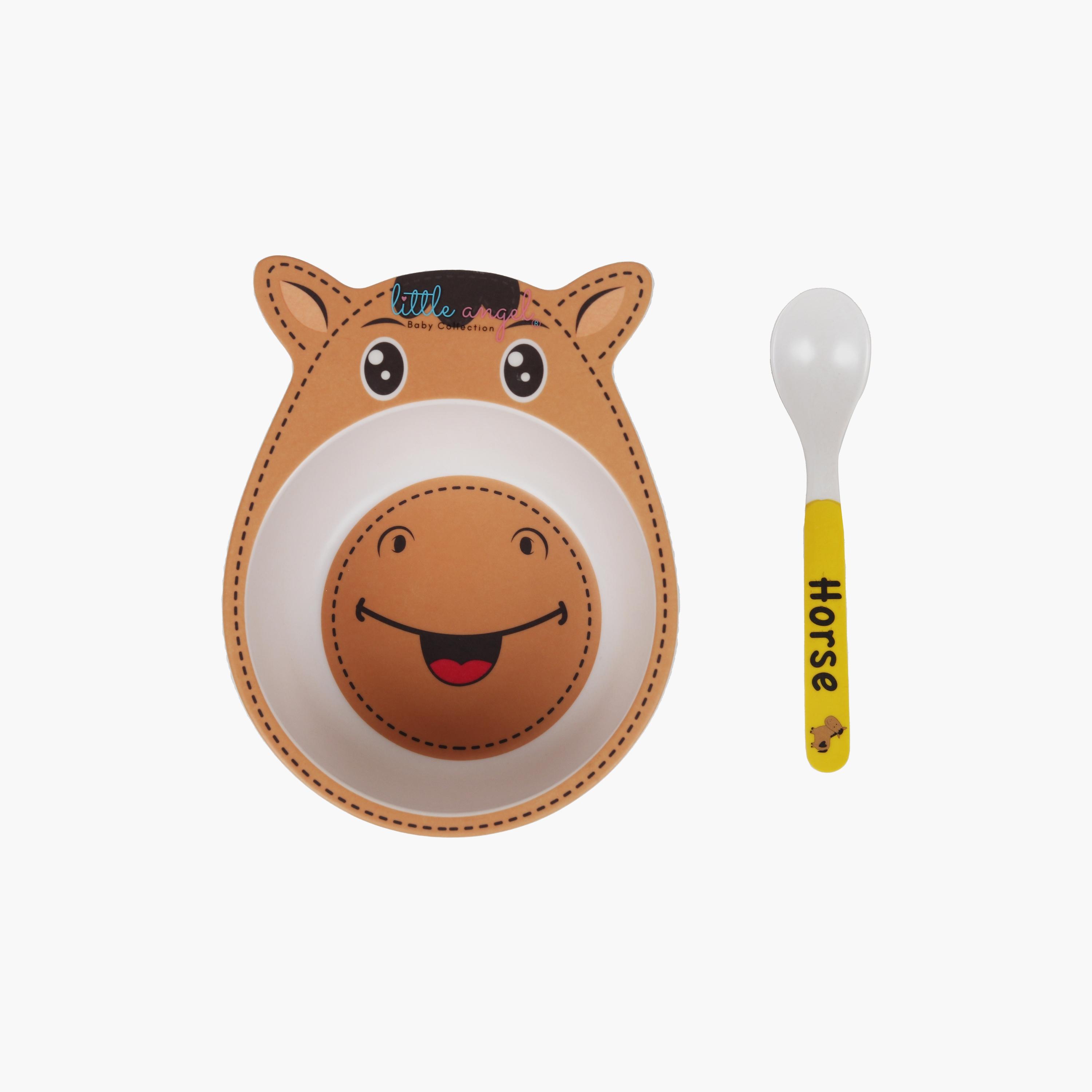 Little Angel Horse Bowl With Spoon Set -baby-feeding-mealtimeessentials-image-3