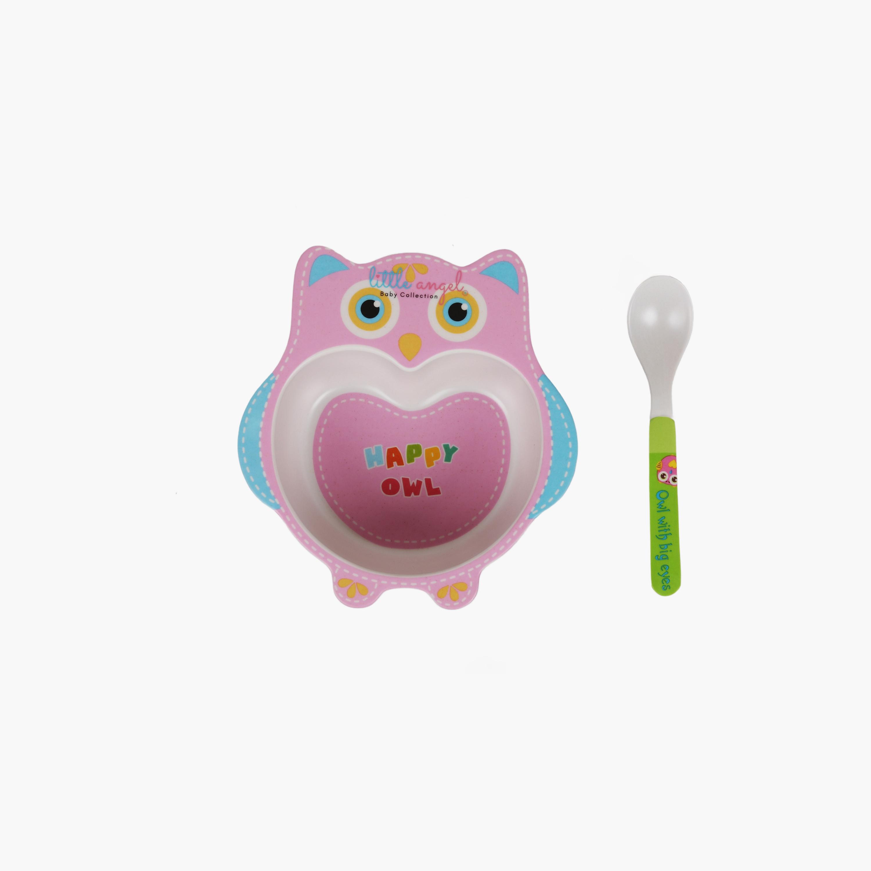 مجموعة وعاء البومة مع ملعقة من ليتل أنجل-baby-feeding-mealtimeessentials-image-2