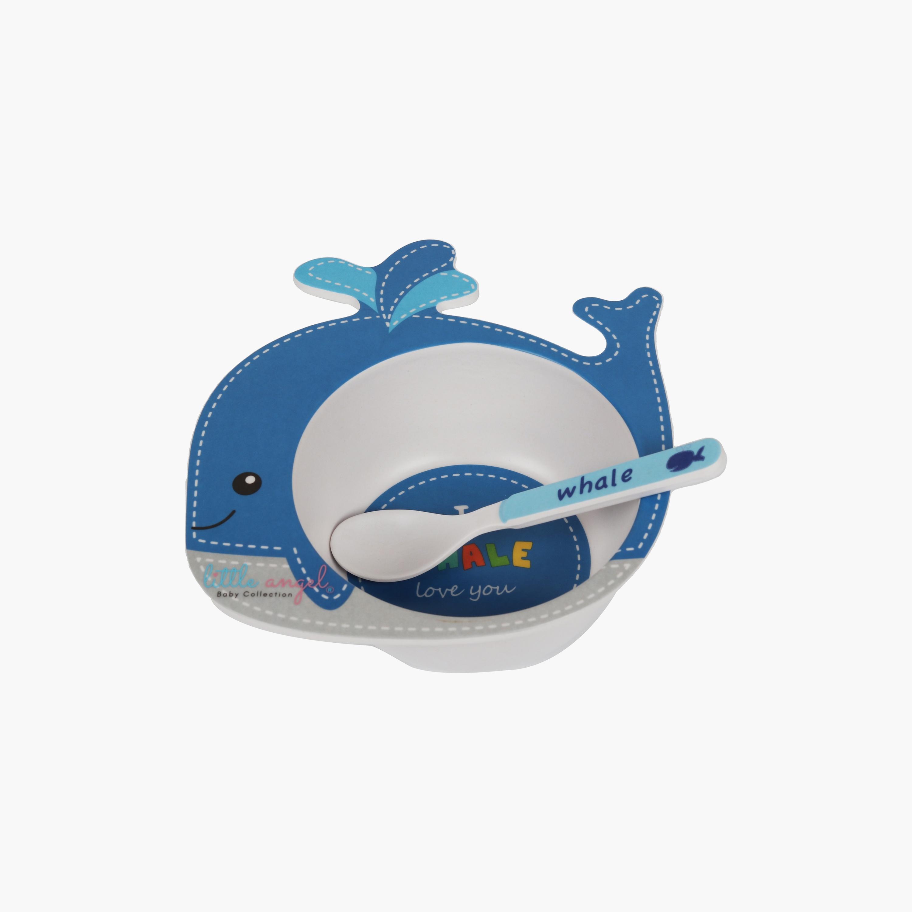 Little Angel Whale Bowl With Spoon Set -baby-feeding-mealtimeessentials-image-1