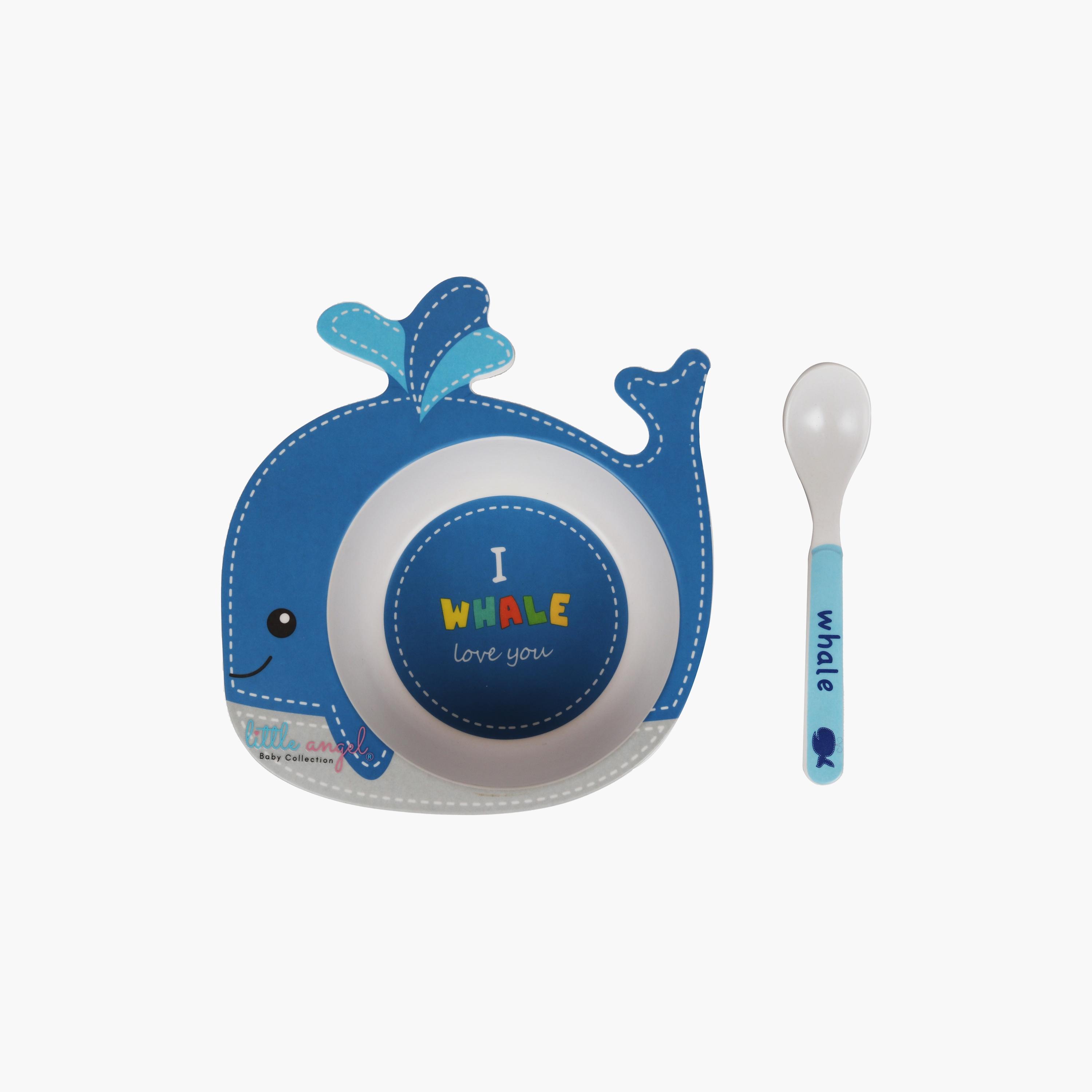 Little Angel Whale Bowl With Spoon Set -baby-feeding-mealtimeessentials-image-2