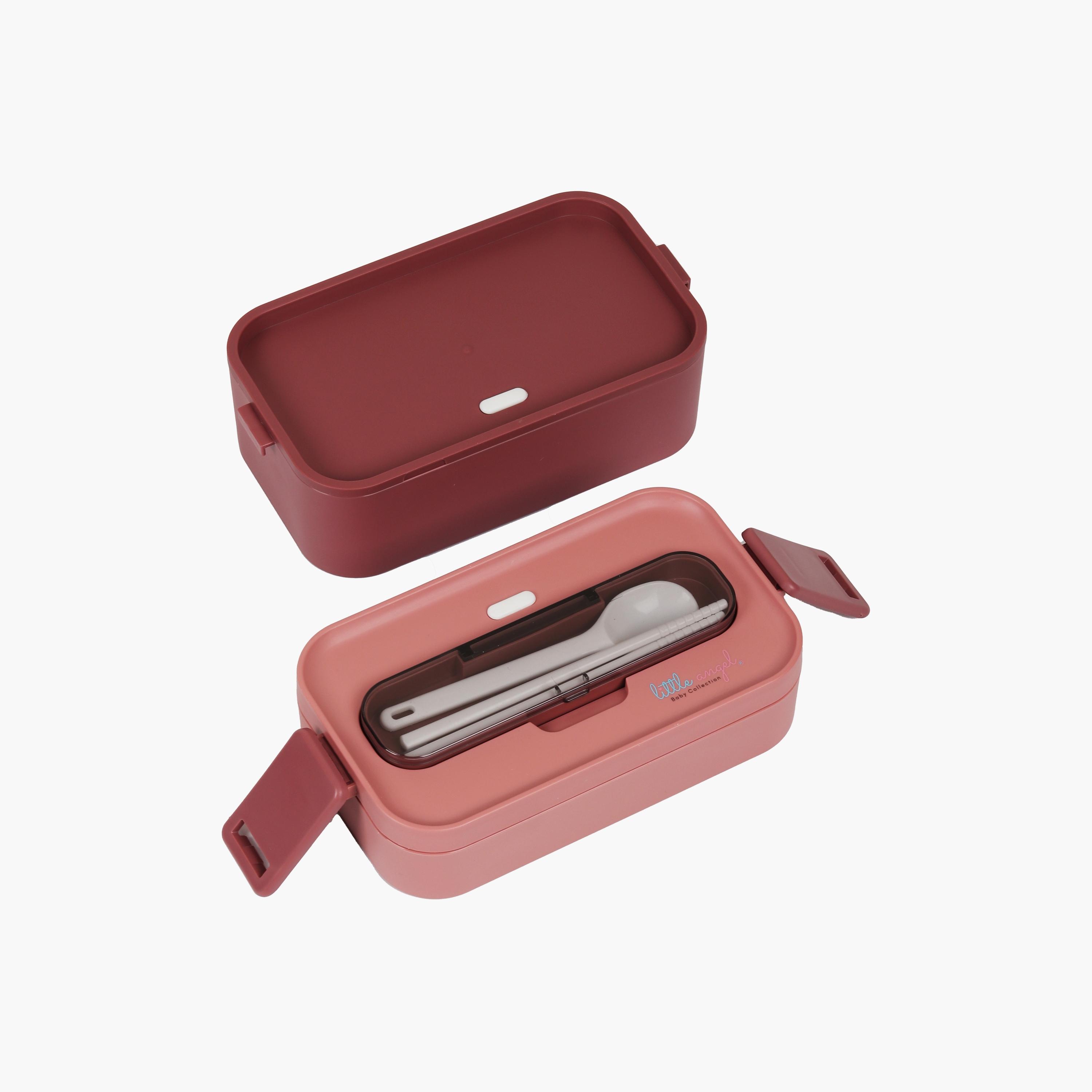 Little Angel 2 Layer Bento Box With Cutlery-school-lunchessentials-lunchboxes-image-2
