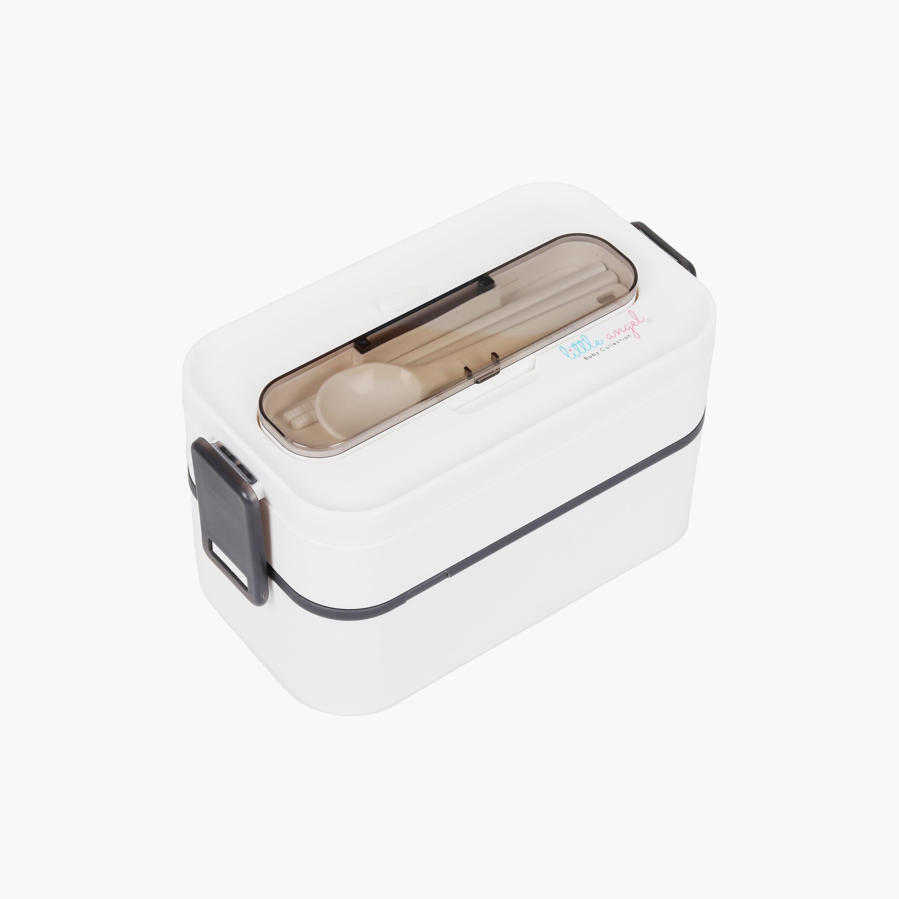 Little Angel 2 Layer Bento Box With Cutlery-school-lunchessentials-lunchboxes-image-1