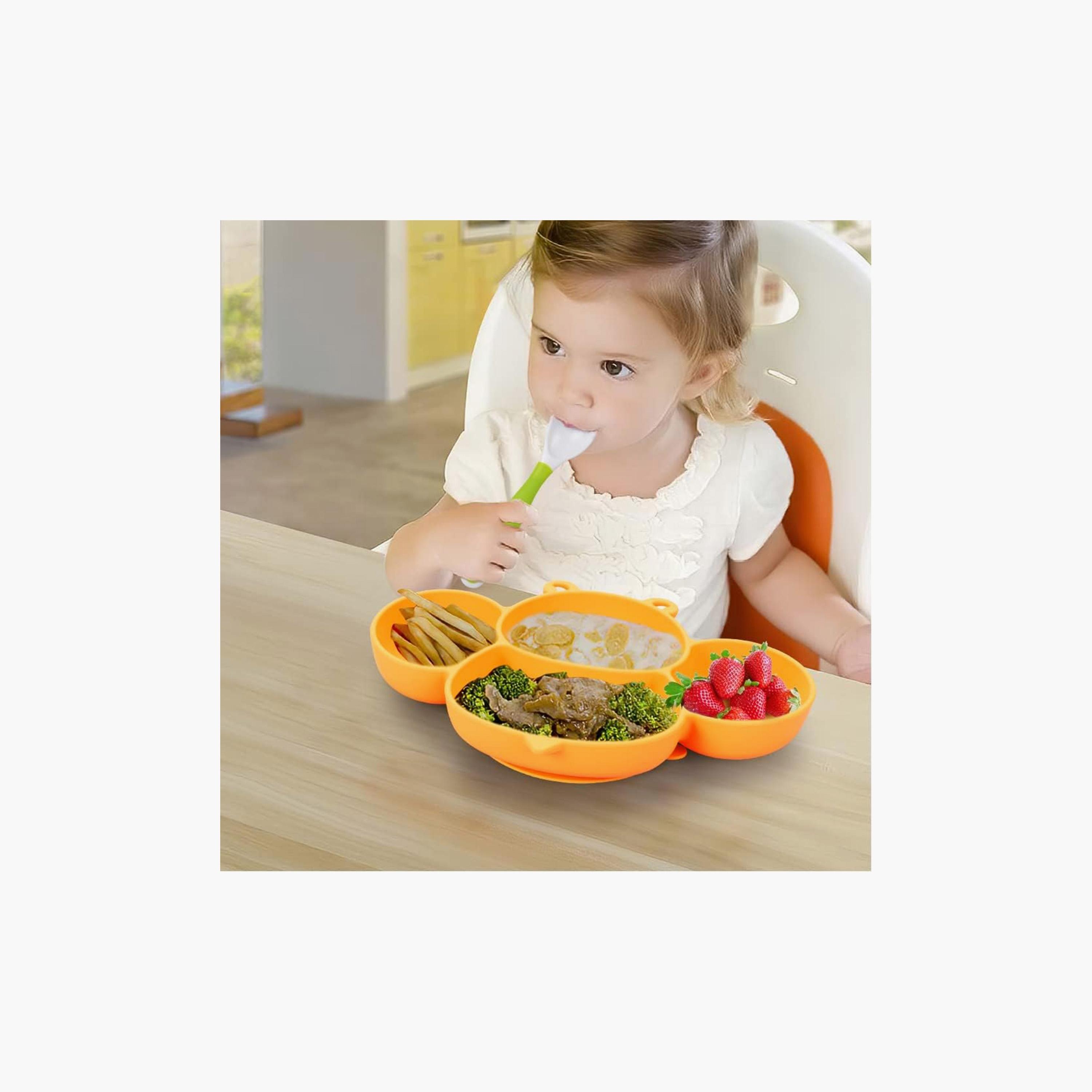 Little Angel Silicone Set of Plate, Bowl, Spoon & Fork, Bee-baby-feeding-mealtimeessentials-image-4