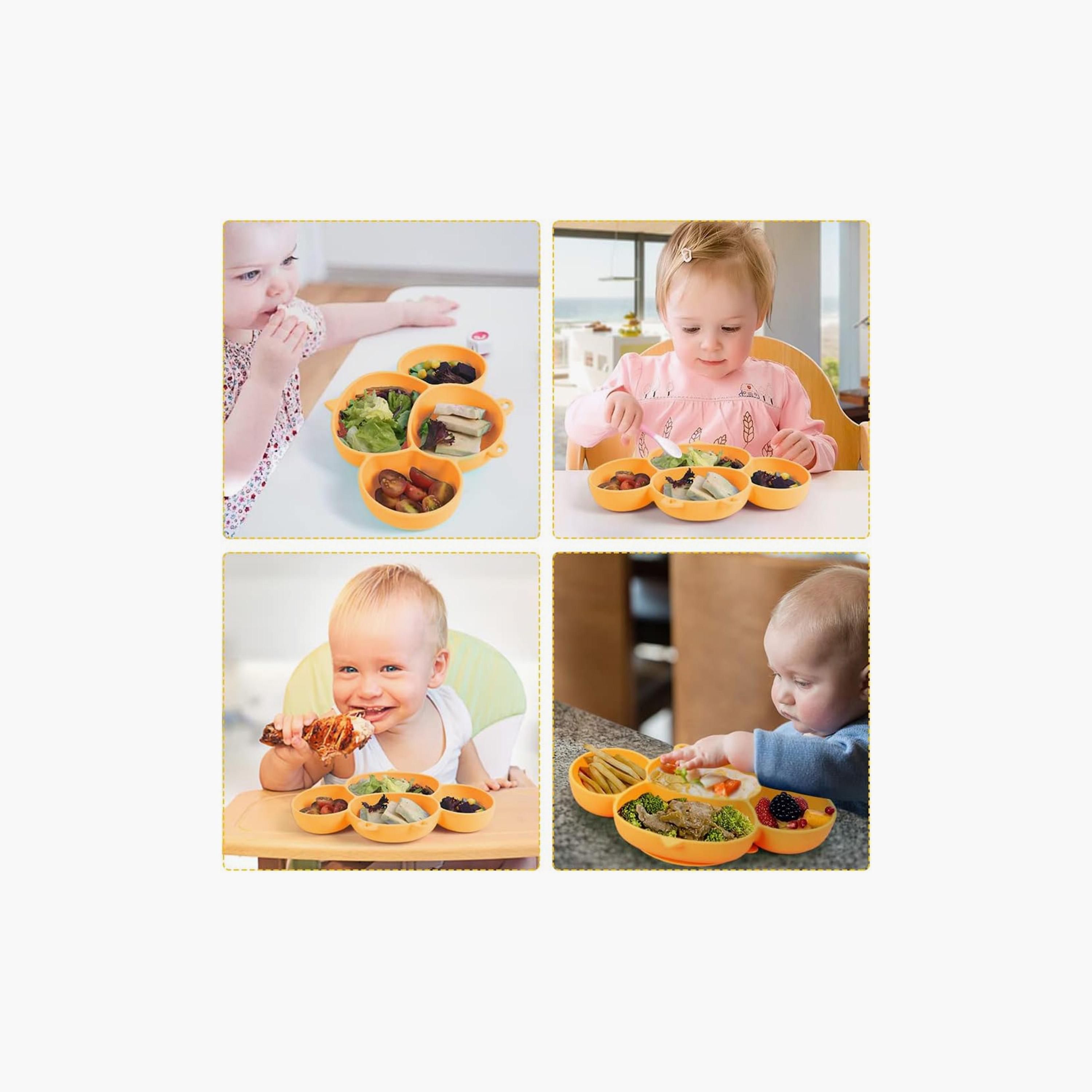 Little Angel Silicone Set of Plate, Bowl, Spoon & Fork, Bee-baby-feeding-mealtimeessentials-image-5