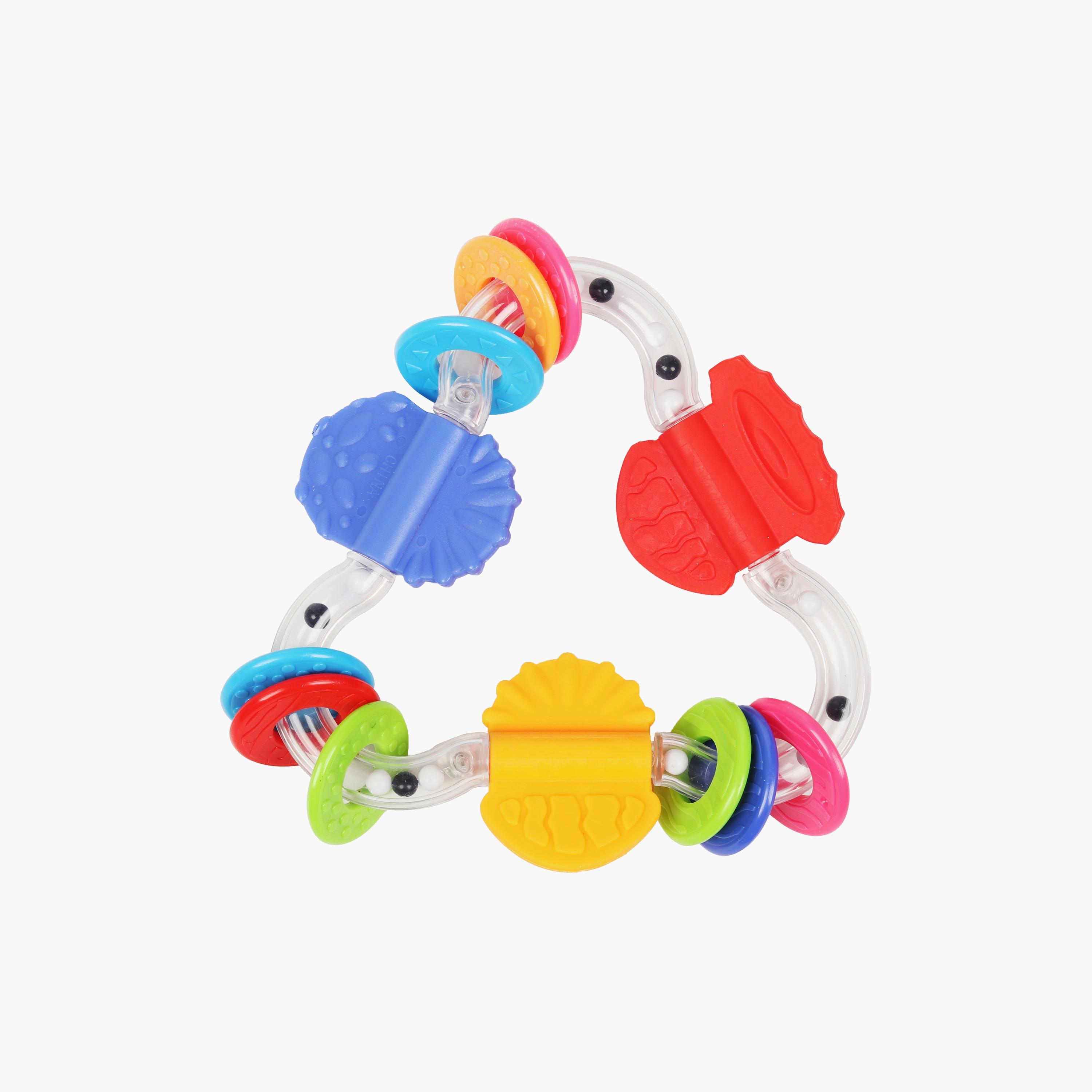 Little Angel Triangle Rattle Teether & Clacker Toy-toys-babyandtoddlertoys-rattlesandteethers-image-2