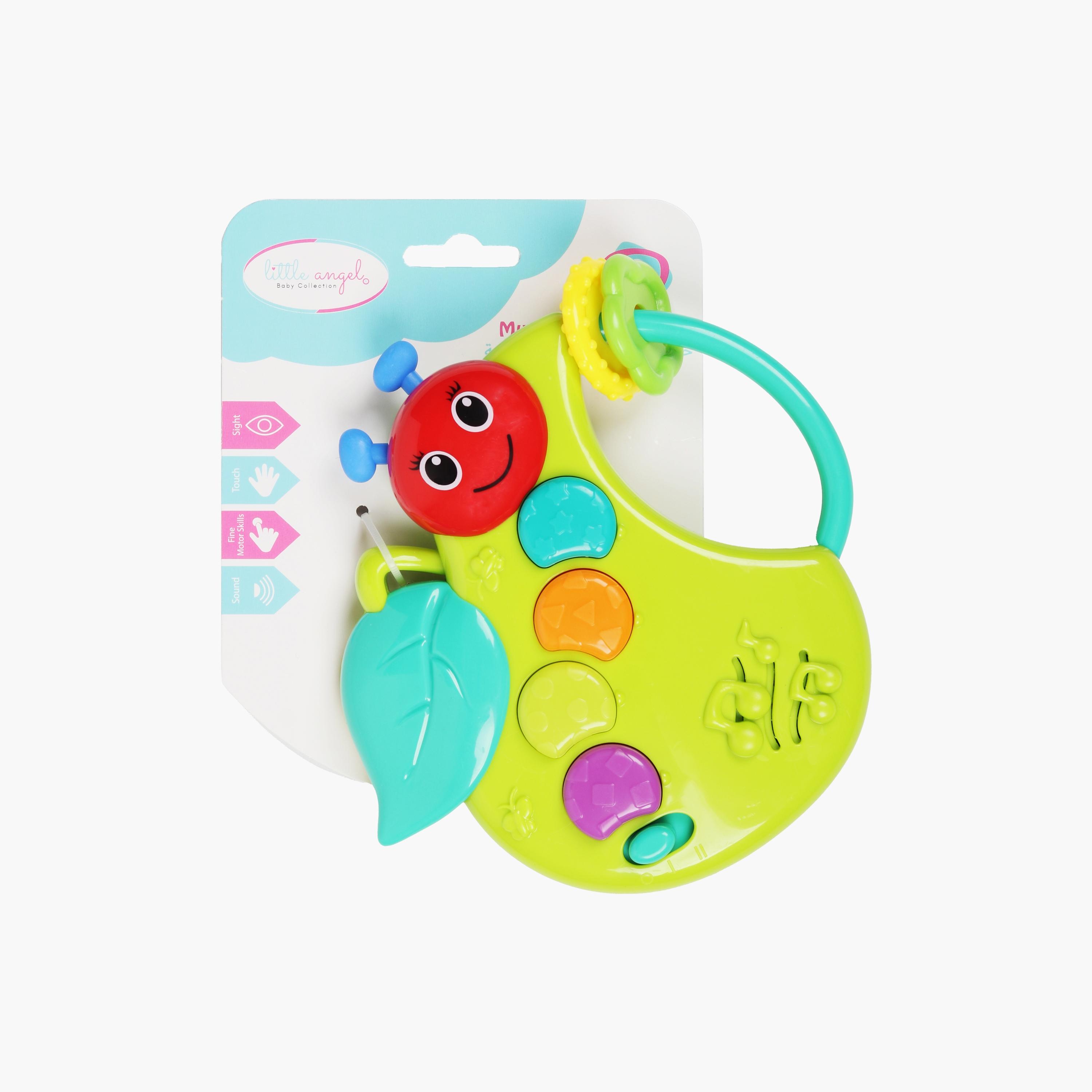 Little Angel Musical Caterpillar Rattle Teether-toys-babyandtoddlertoys-lightsandmusicaltoys-image-3