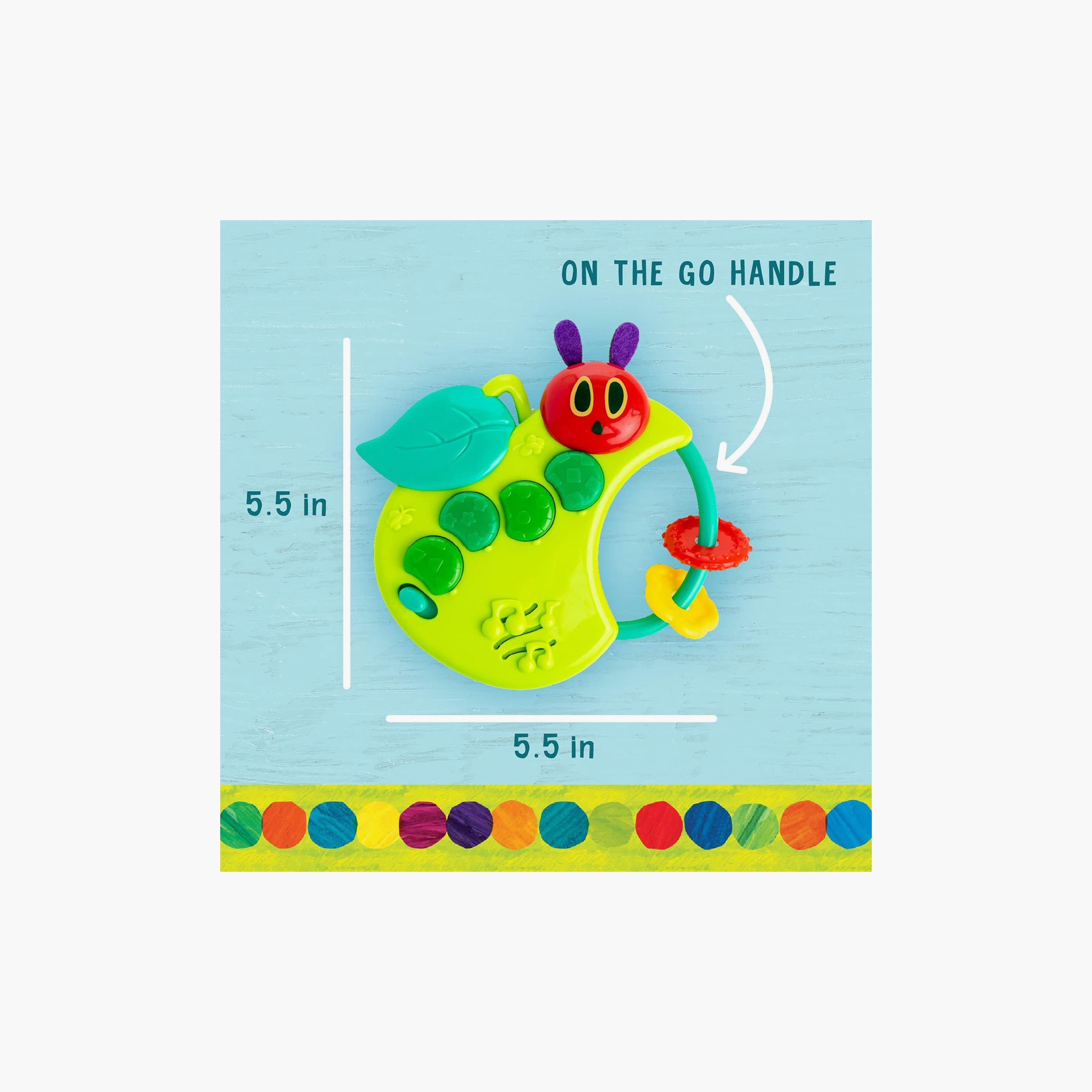 Little Angel Musical Caterpillar Rattle Teether-toys-babyandtoddlertoys-lightsandmusicaltoys-image-4