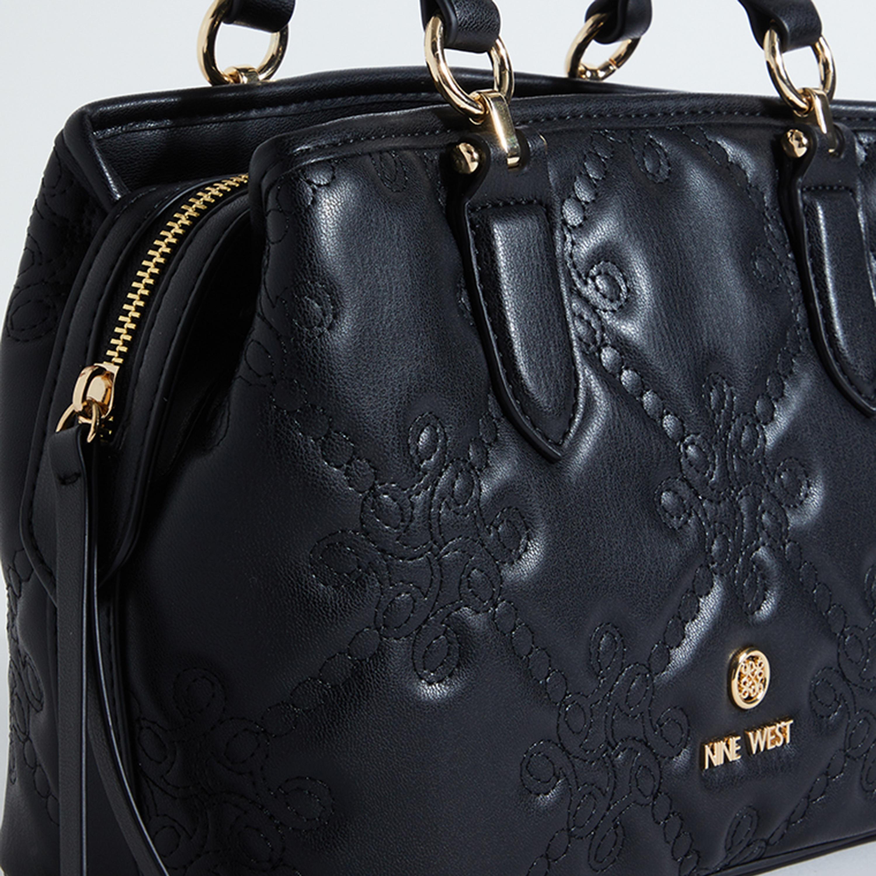 حقيبة مبطنة من ناين ويست بشعار مع سحاب للإغلاق وحزام قابل للفصل-women-bagsandwallets-handbags-image-4