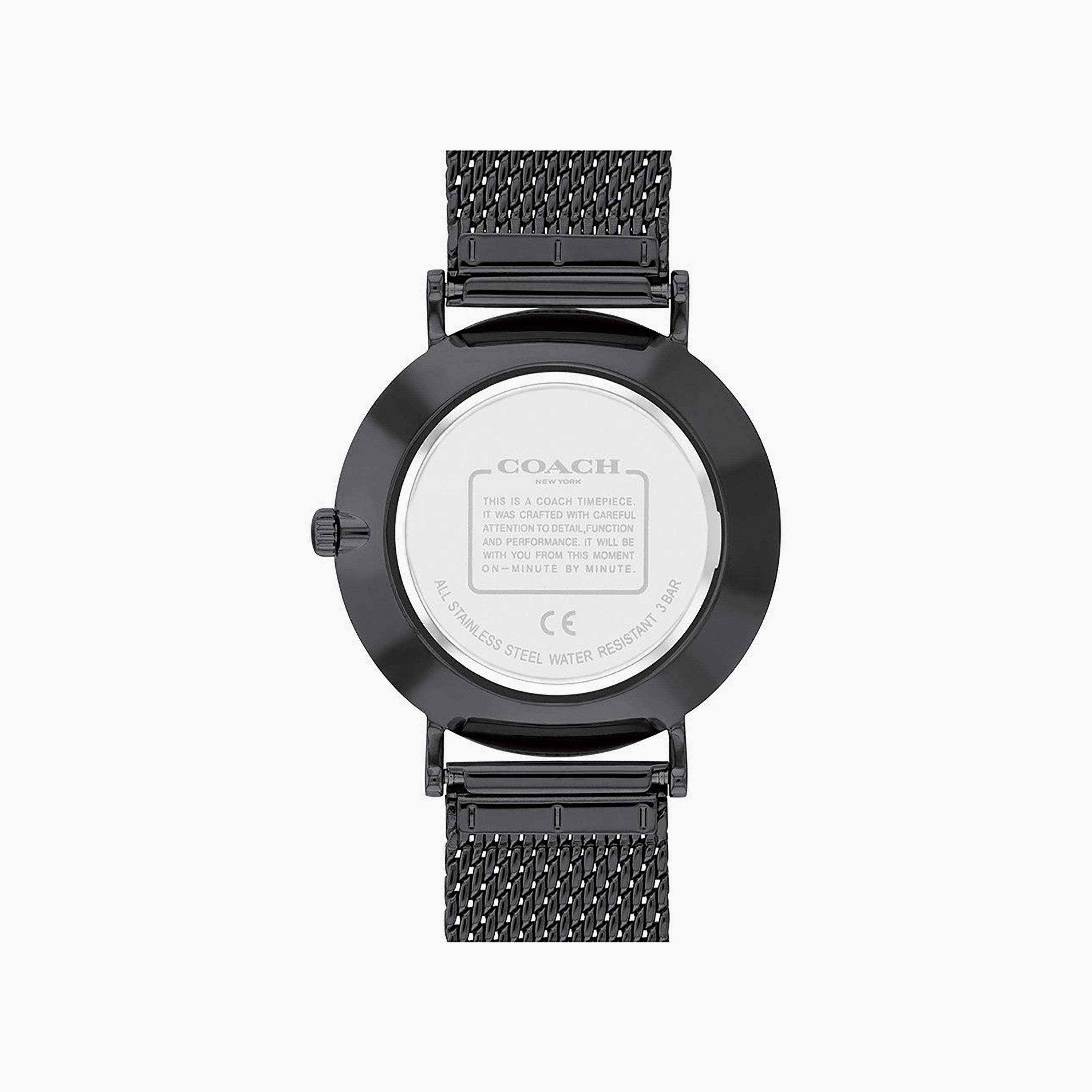 ساعة أنالوج سوداء بسوار ستانلس ستيل من كوتش للنساء | 14503826-women-watchesandjewellery-watches-image-3