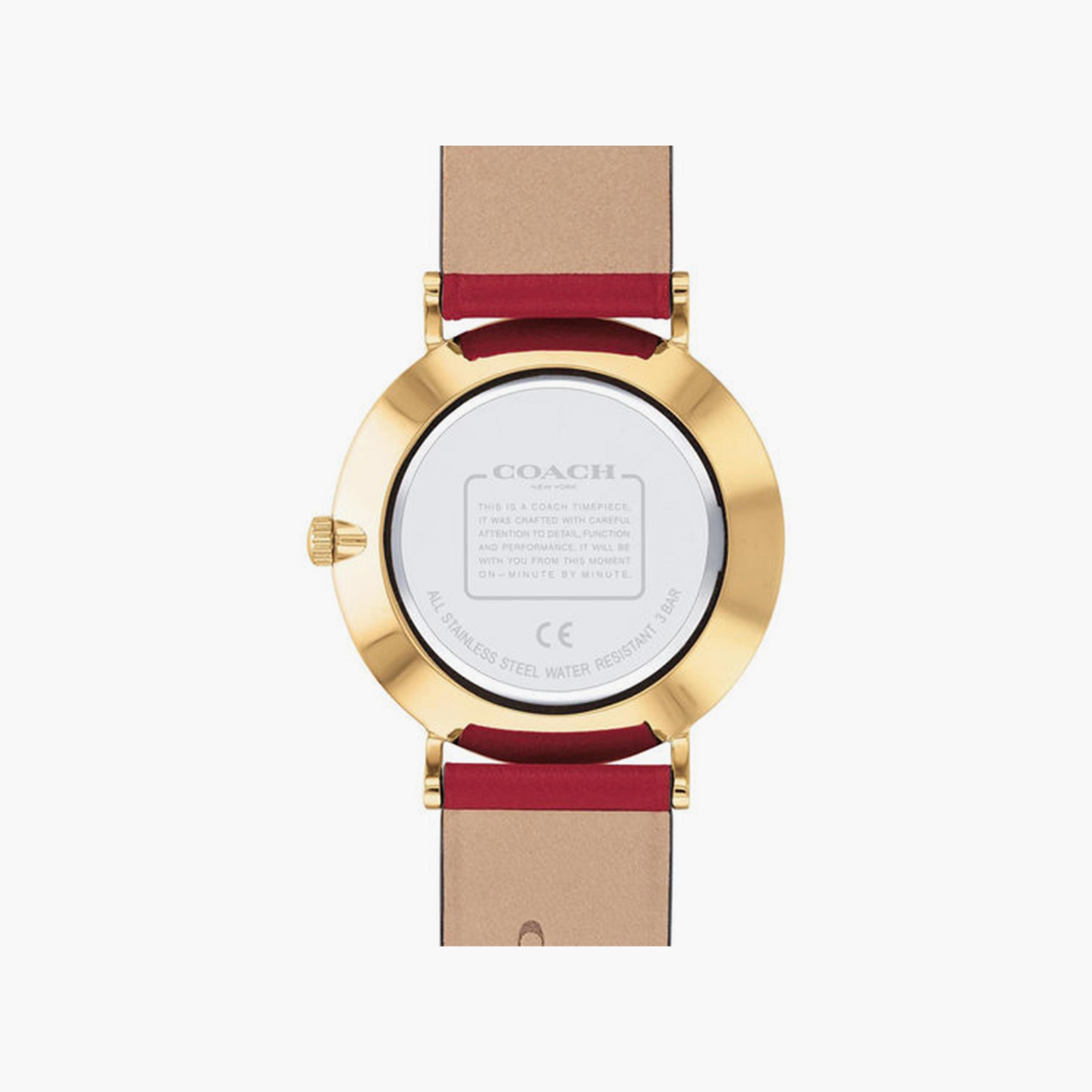 ساعة انالوج من كوتش للنساء بسوار جلدي مع لون احمر | 14503852-women-watchesandjewellery-watches-image-3