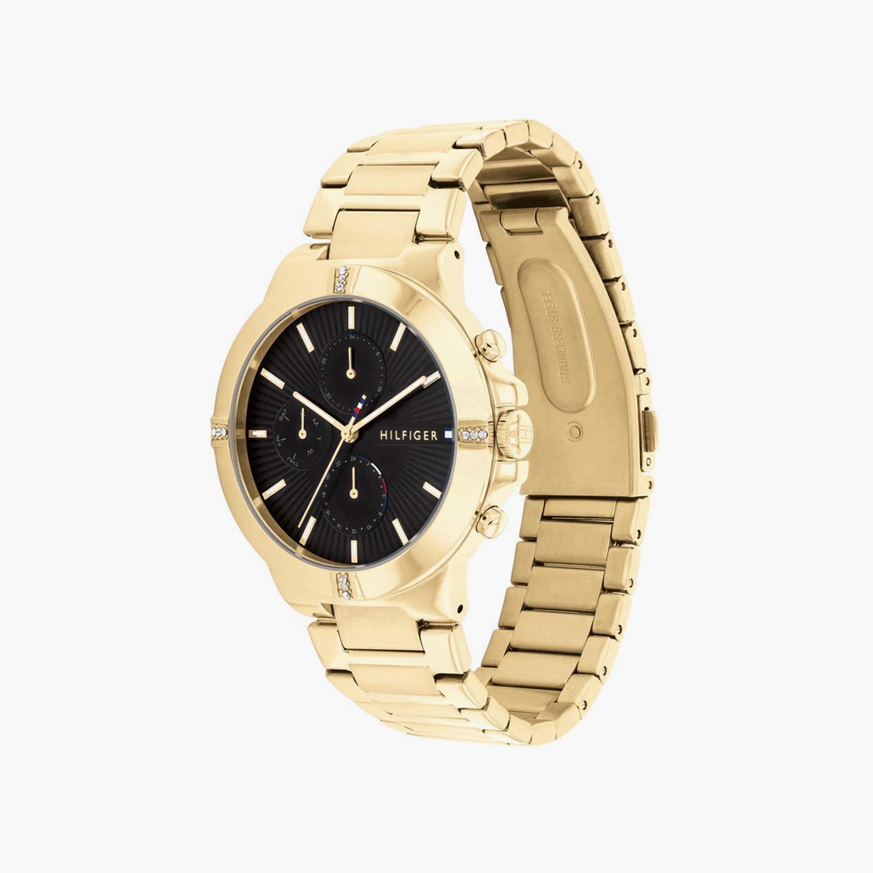 ساعة كرونوغراف ذهبية بسوار ستانلس ستيل من تومي هيلفيغر للنساء | 1782380-women-watchesandjewellery-watches-image-2